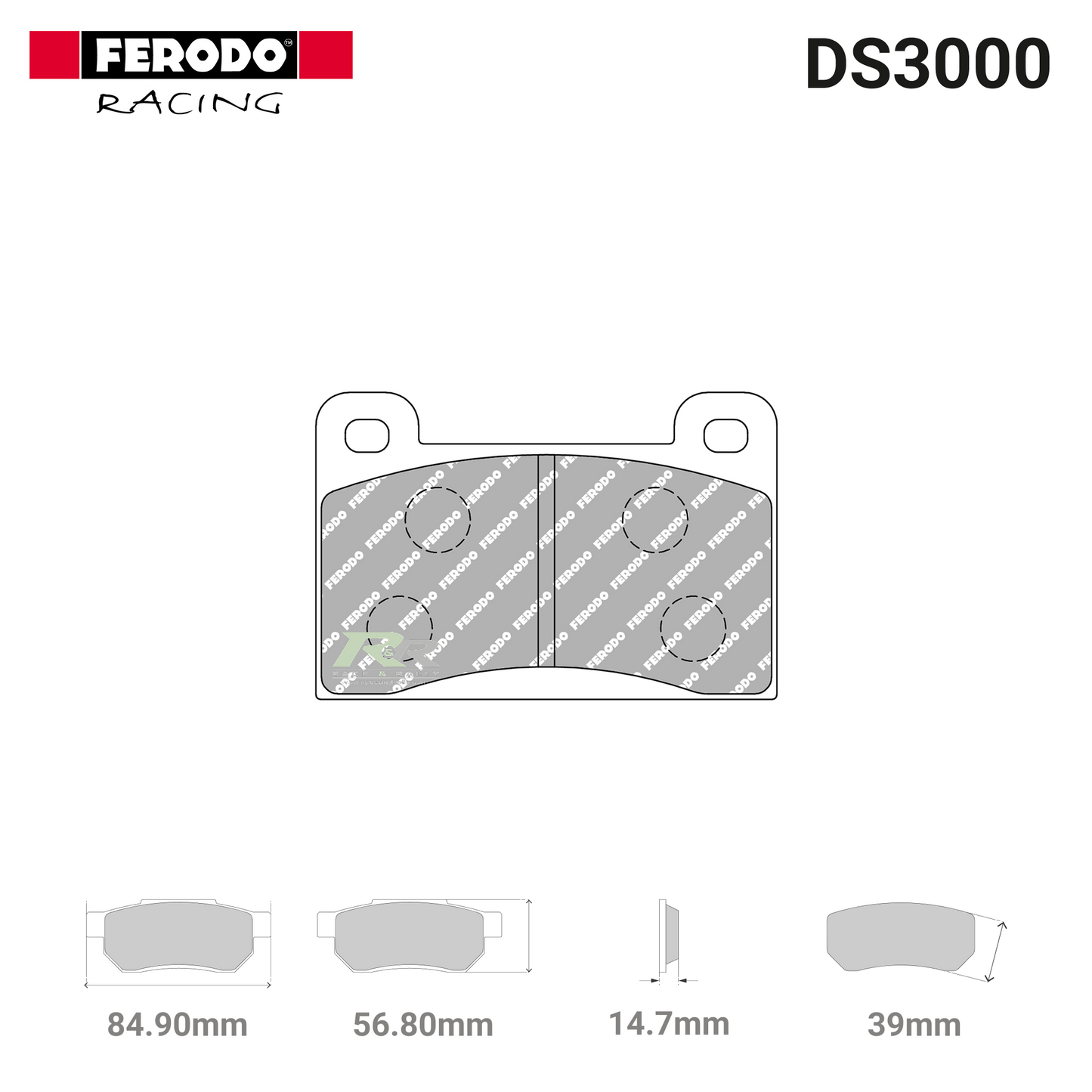 FCP461R - (R) DS3000 Brake Pads - Race and Rally