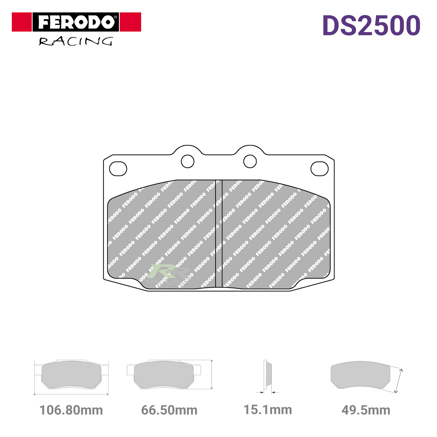 FCP483H - (H) DS2500 Brake Pads - Race and Rally