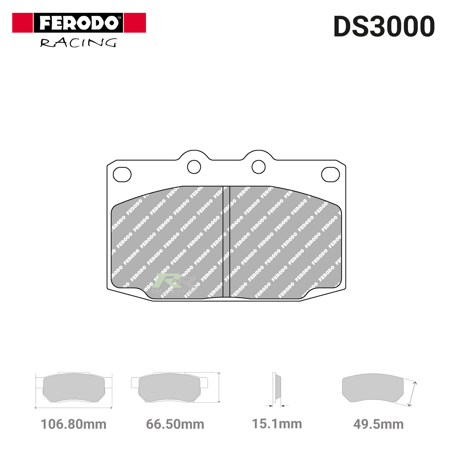 FCP483R - (R) DS3000 Brake Pads - Race and Rally