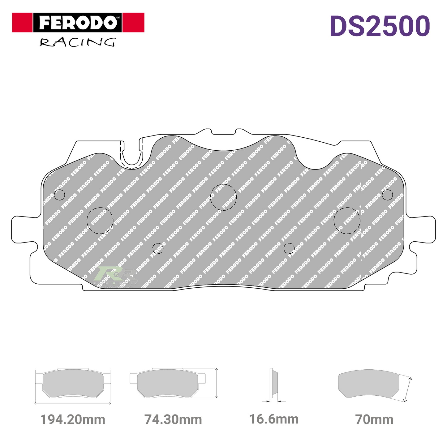 FCP4967H - (H) DS2500 Brake Pads - Race and Rally