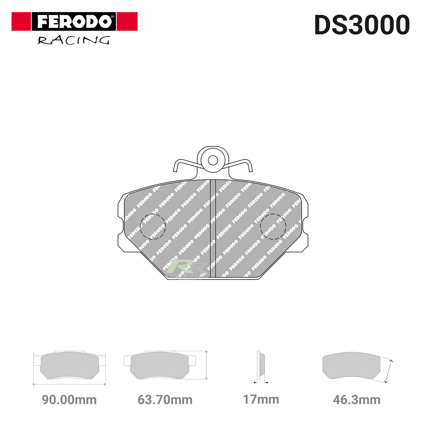 FCP524R - (R) DS3000 Brake Pads - Race and Rally