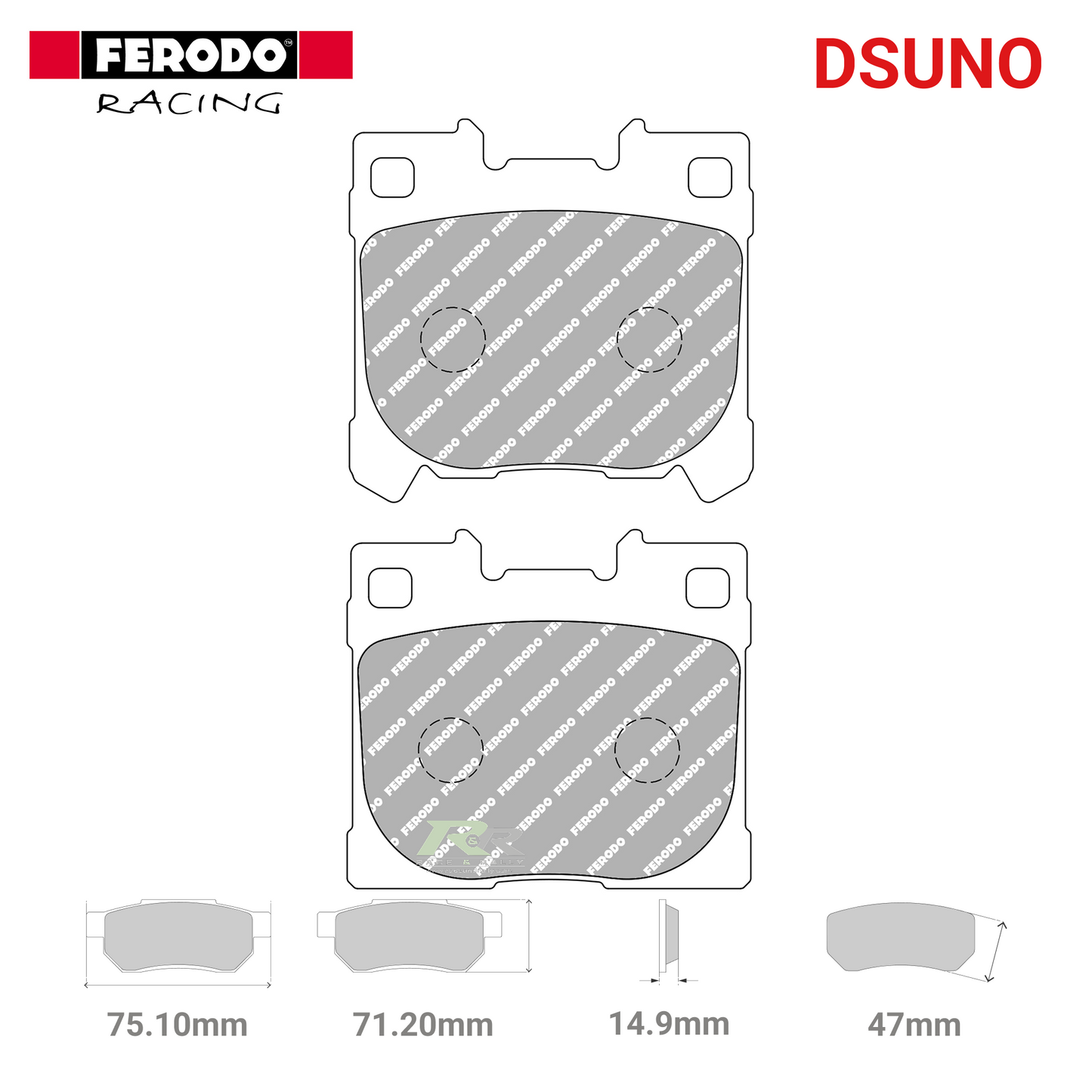 FCP5262Z - (Z/ZB) Dsuno Brake Pads - Race and Rally