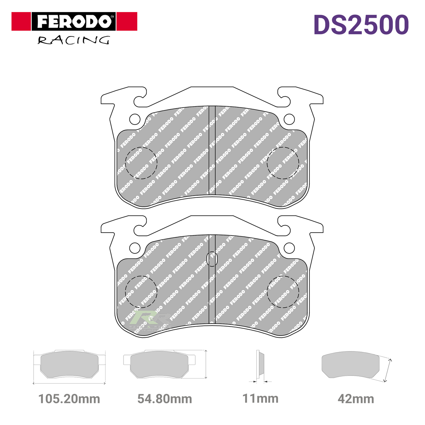 FCP558H - (H) DS2500 Brake Pads - Race and Rally