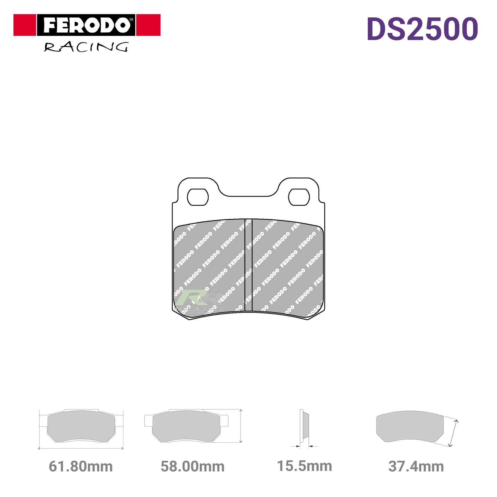FCP586H - (H) DS2500 Brake Pads - Race and Rally
