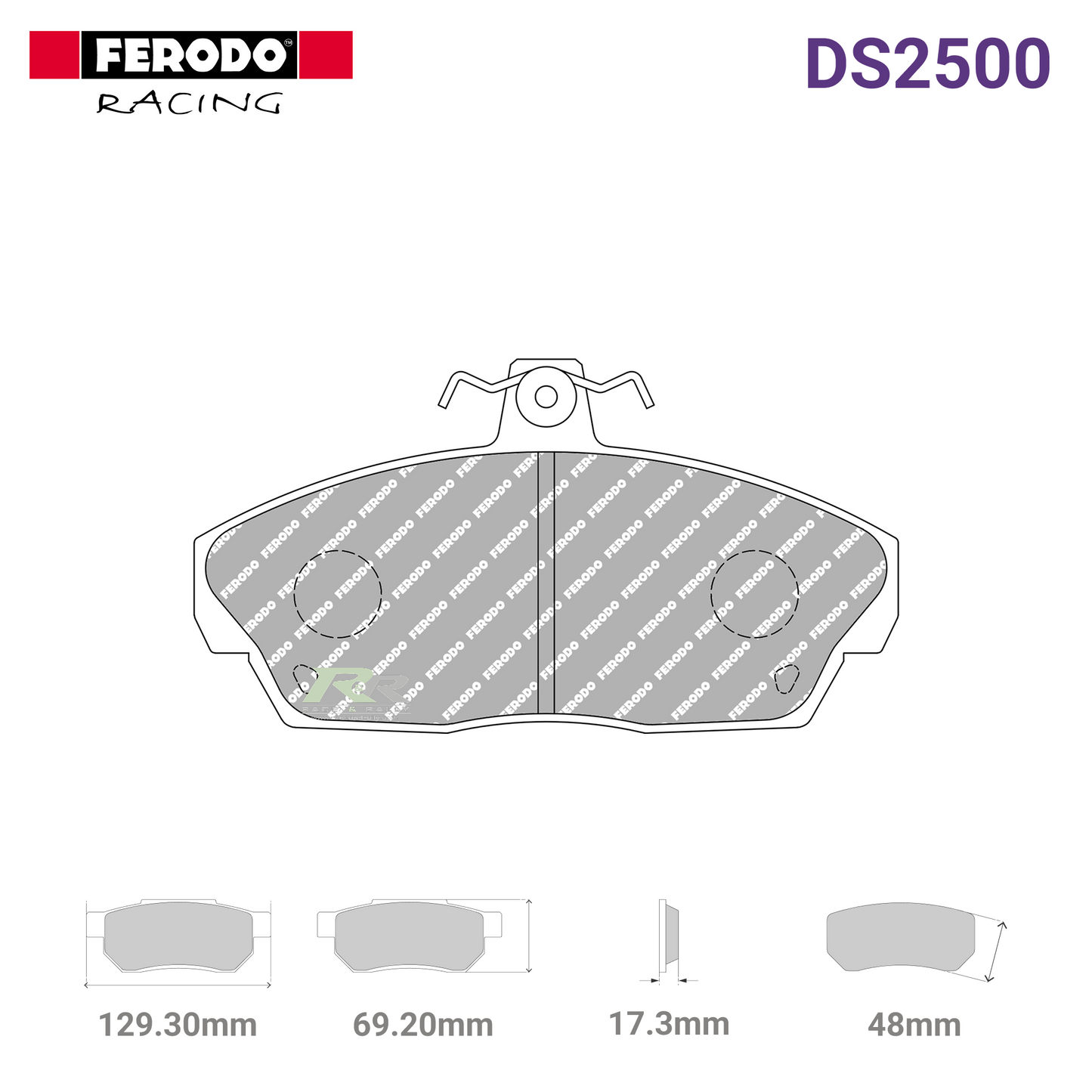 FCP613H - (H) DS2500 Brake Pads - Race and Rally