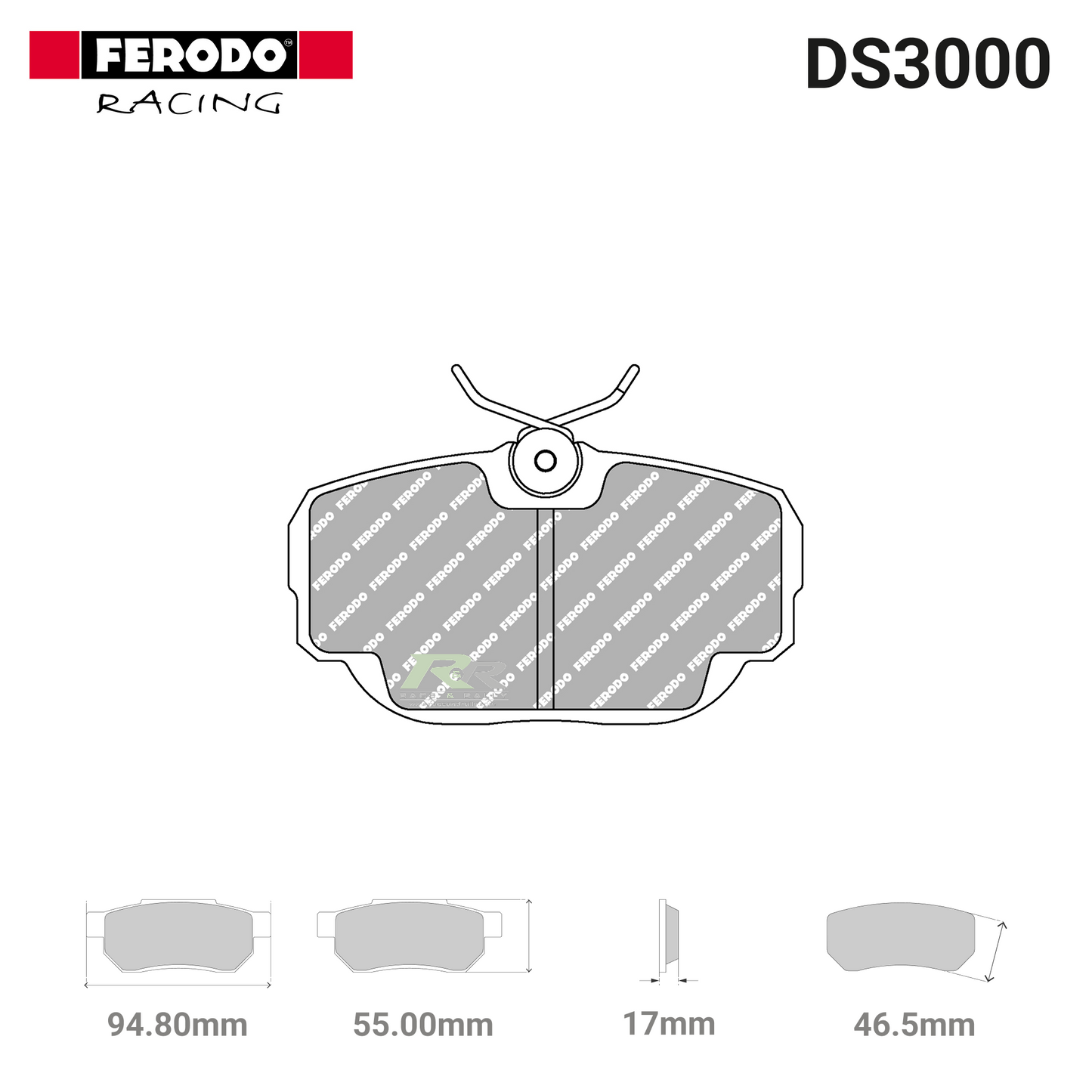FCP660R - (R) DS3000 Brake Pads - Race and Rally