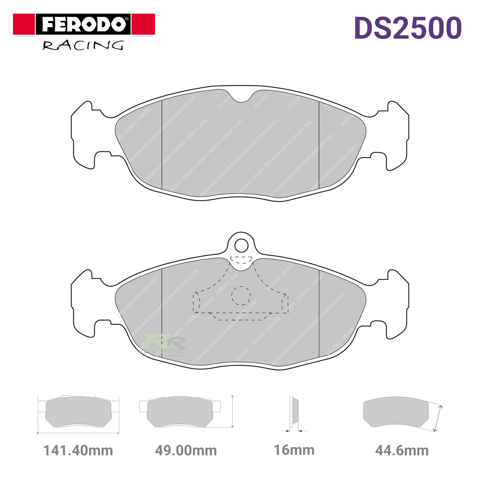 FCP732H - (H) DS2500 Brake Pads - Race and Rally