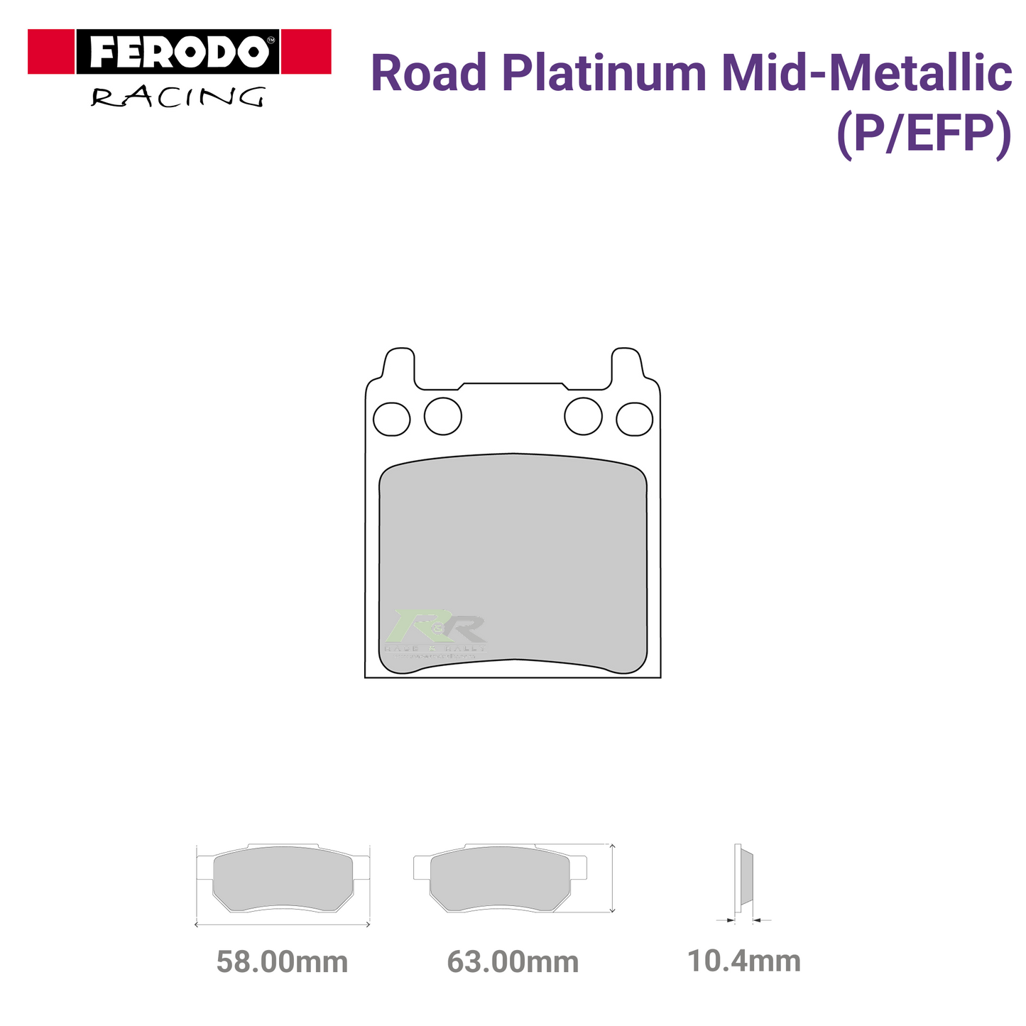 FDB134P - (P/EFP) - Road Platnium Mid-Metallic Motorcycle Brake Pads - Race and Rally