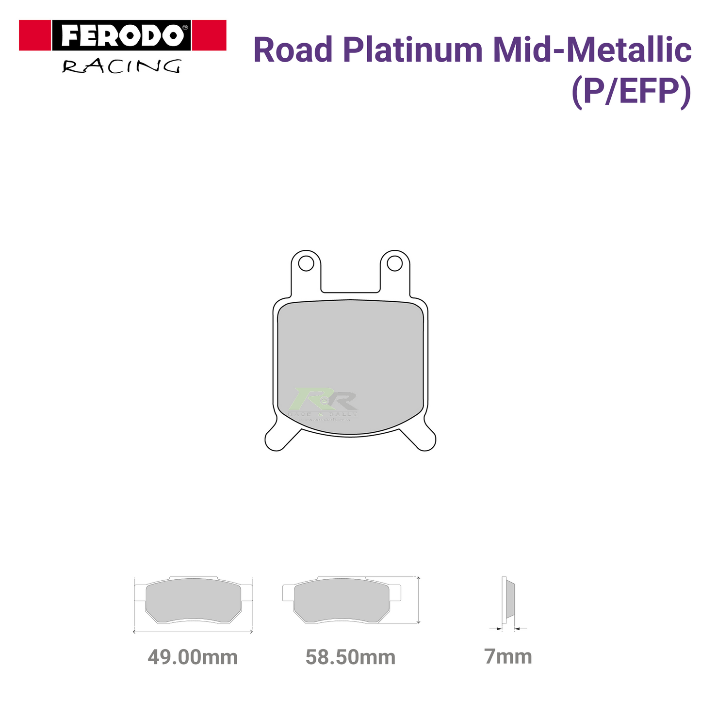 FDB205P - (P/EFP) - Road Platnium Mid-Metallic Motorcycle Brake Pads - Race and Rally