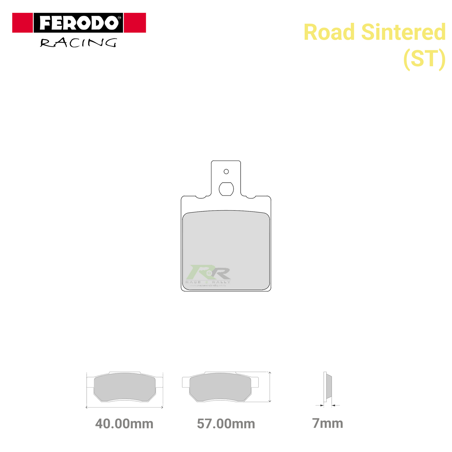 FDB207ST - (ST) - Road Sintered Motorcycle Brake Pads - Race and Rally