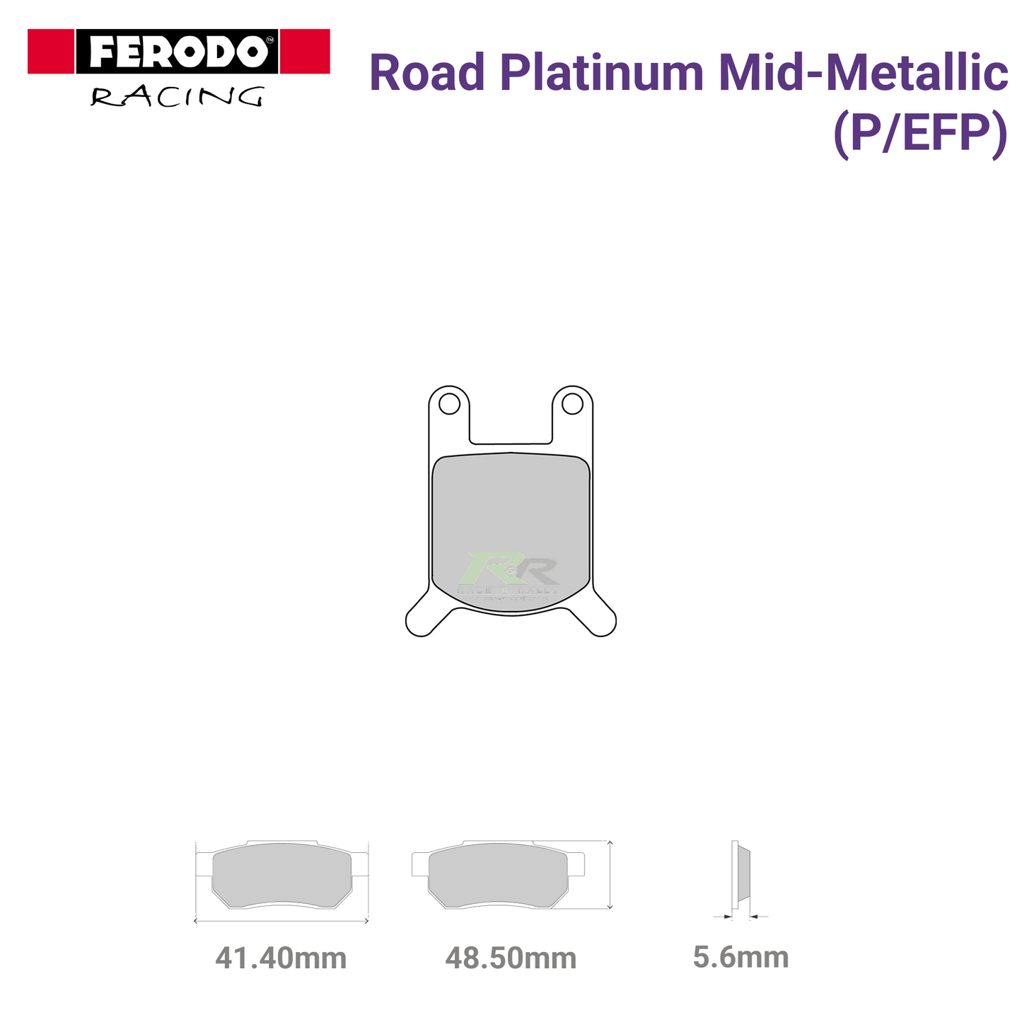 FDB213P - (P/EFP) - Road Platnium Mid-Metallic Motorcycle Brake Pads - Race and Rally