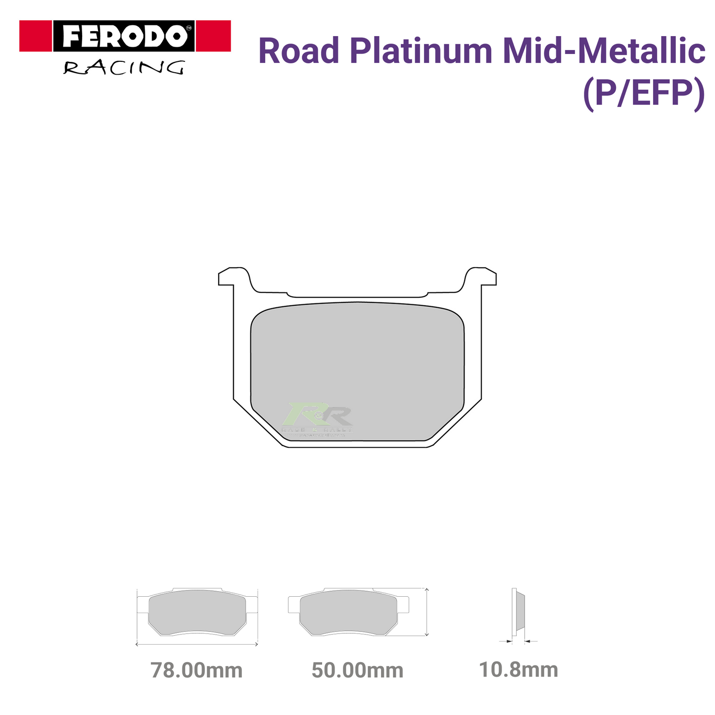FDB218P - (P/EFP) - Road Platnium Mid-Metallic Motorcycle Brake Pads - Race and Rally