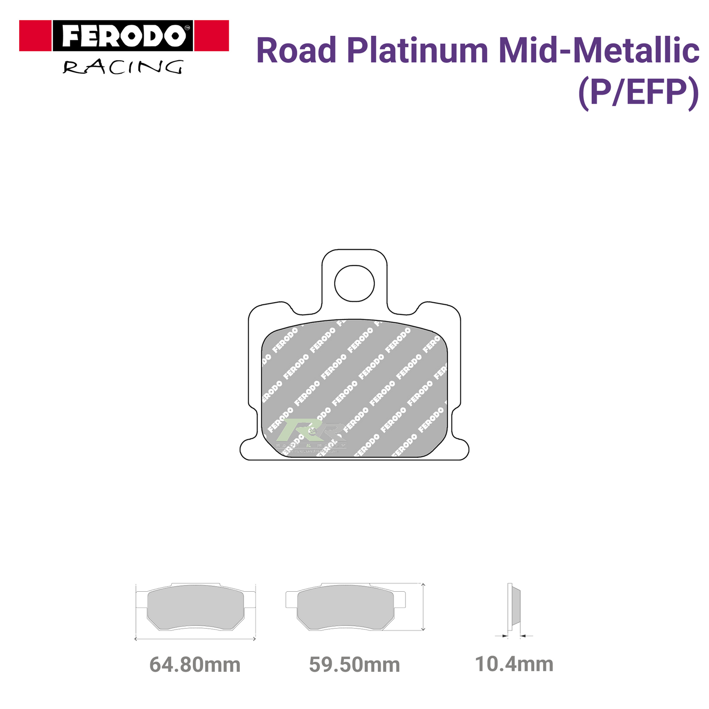 FDB277P - (P/EFP) - Road Platnium Mid-Metallic Motorcycle Brake Pads