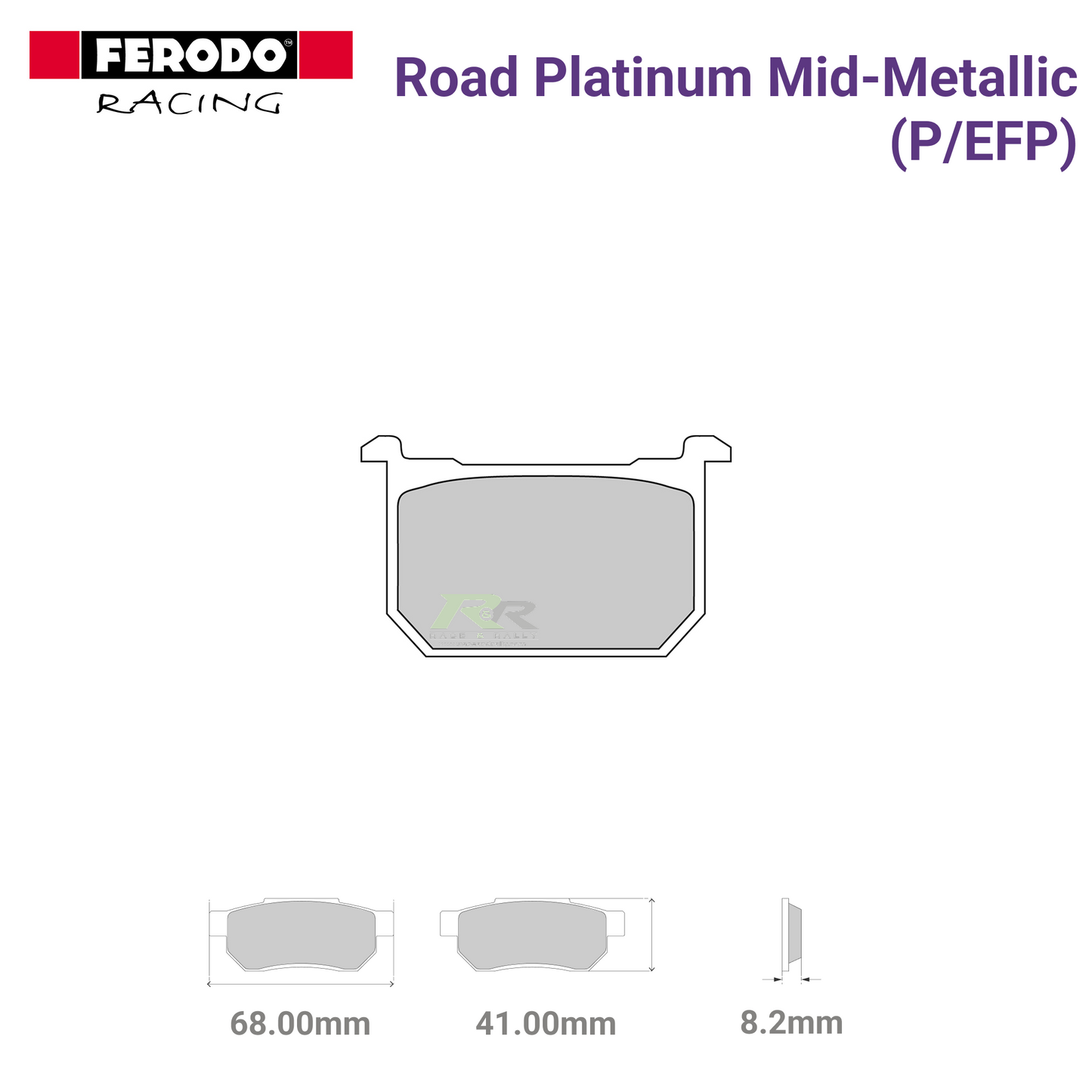 FDB299P - (P/EFP) - Road Platnium Mid-Metallic Motorcycle Brake Pads