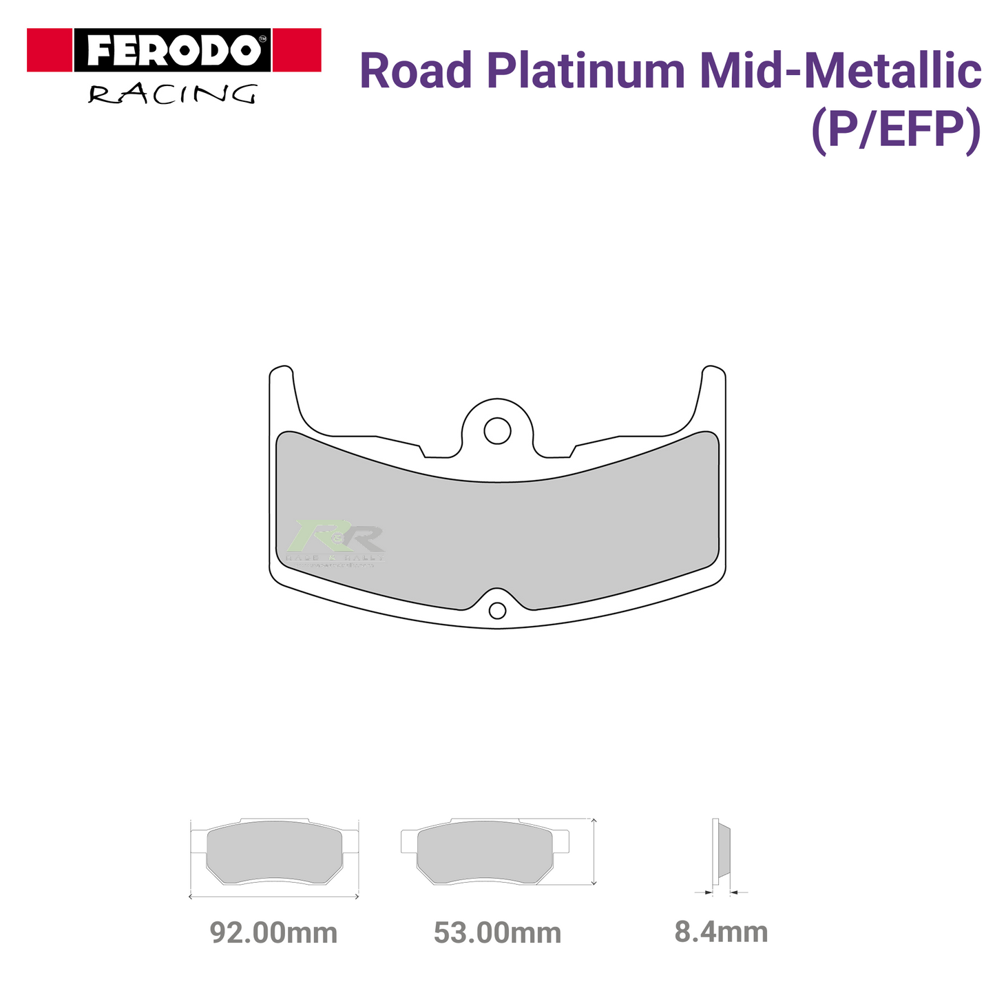 FDB310P - (P/EFP) - Road Platnium Mid-Metallic Motorcycle Brake Pads