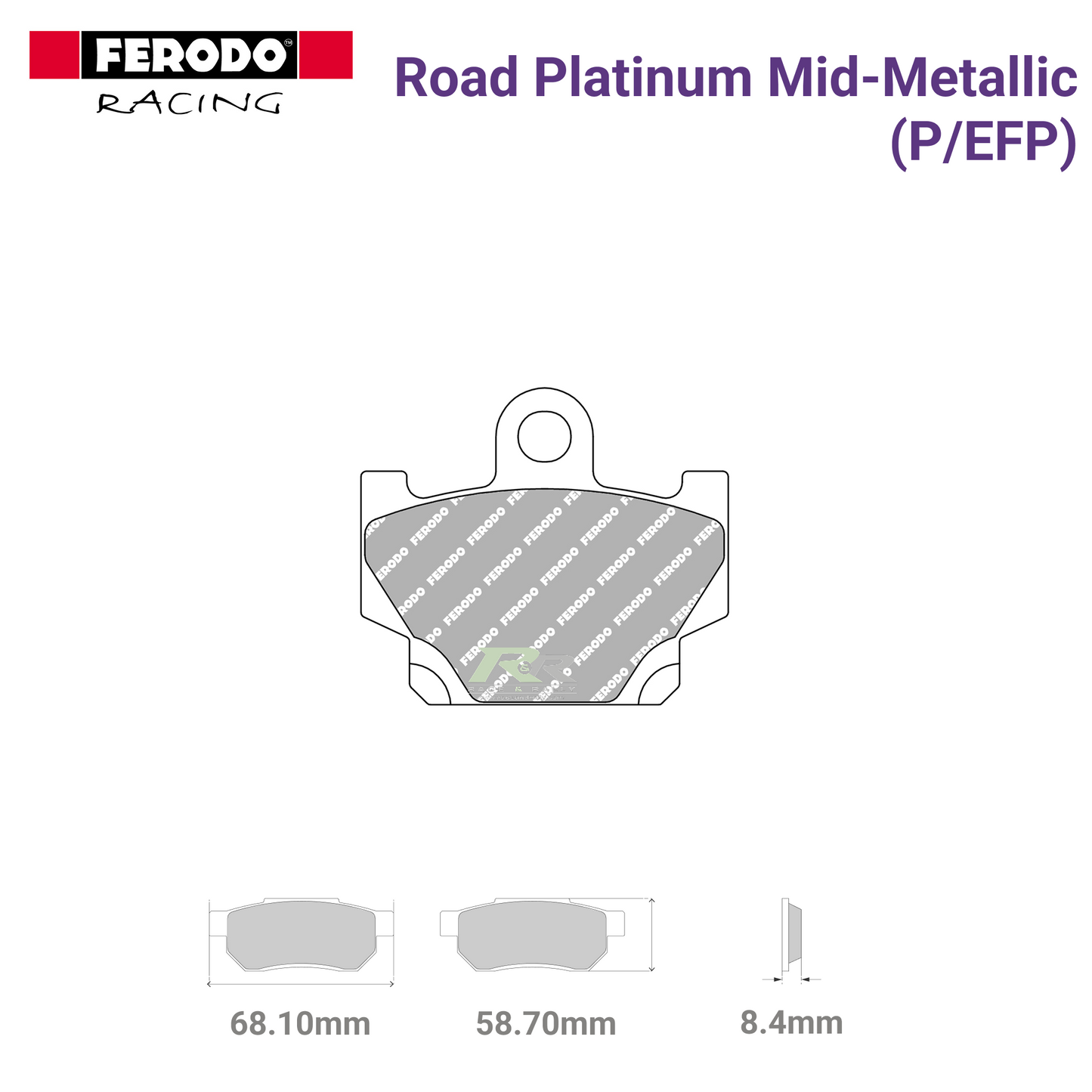 FDB311P - (P/EFP) - Road Platnium Mid-Metallic Motorcycle Brake Pads