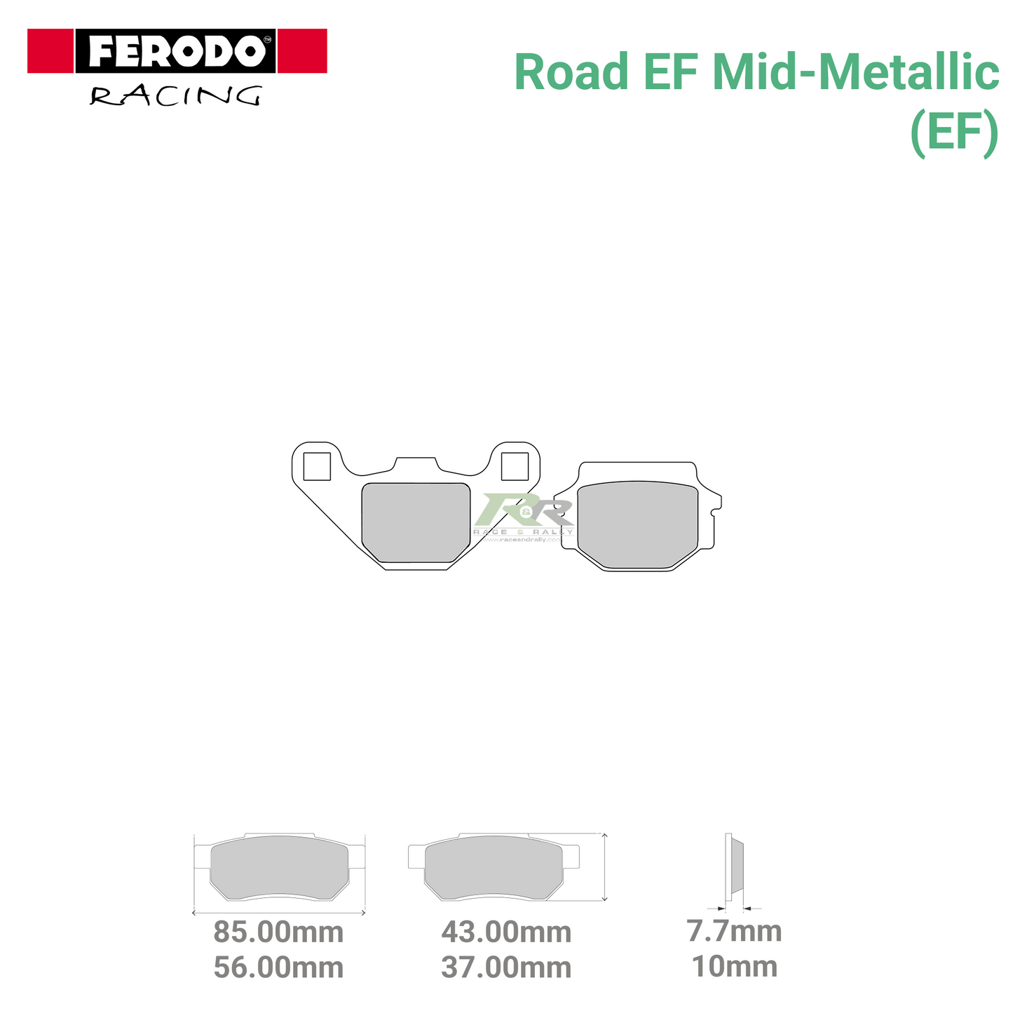 FDB314EF - (EF) - Road EF Mid-Metallic Motorcycle Brake Pads