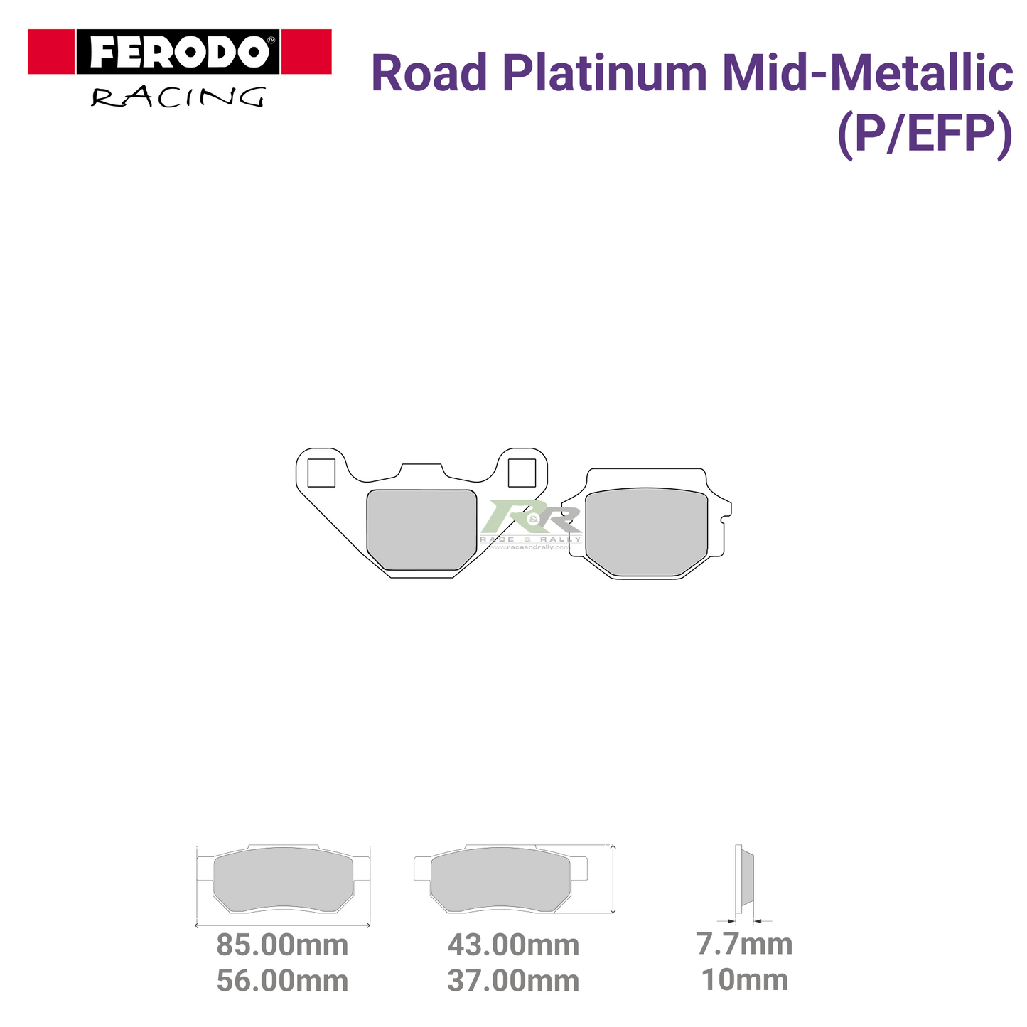 FDB314P - (P/EFP) - Road Platnium Mid-Metallic Motorcycle Brake Pads