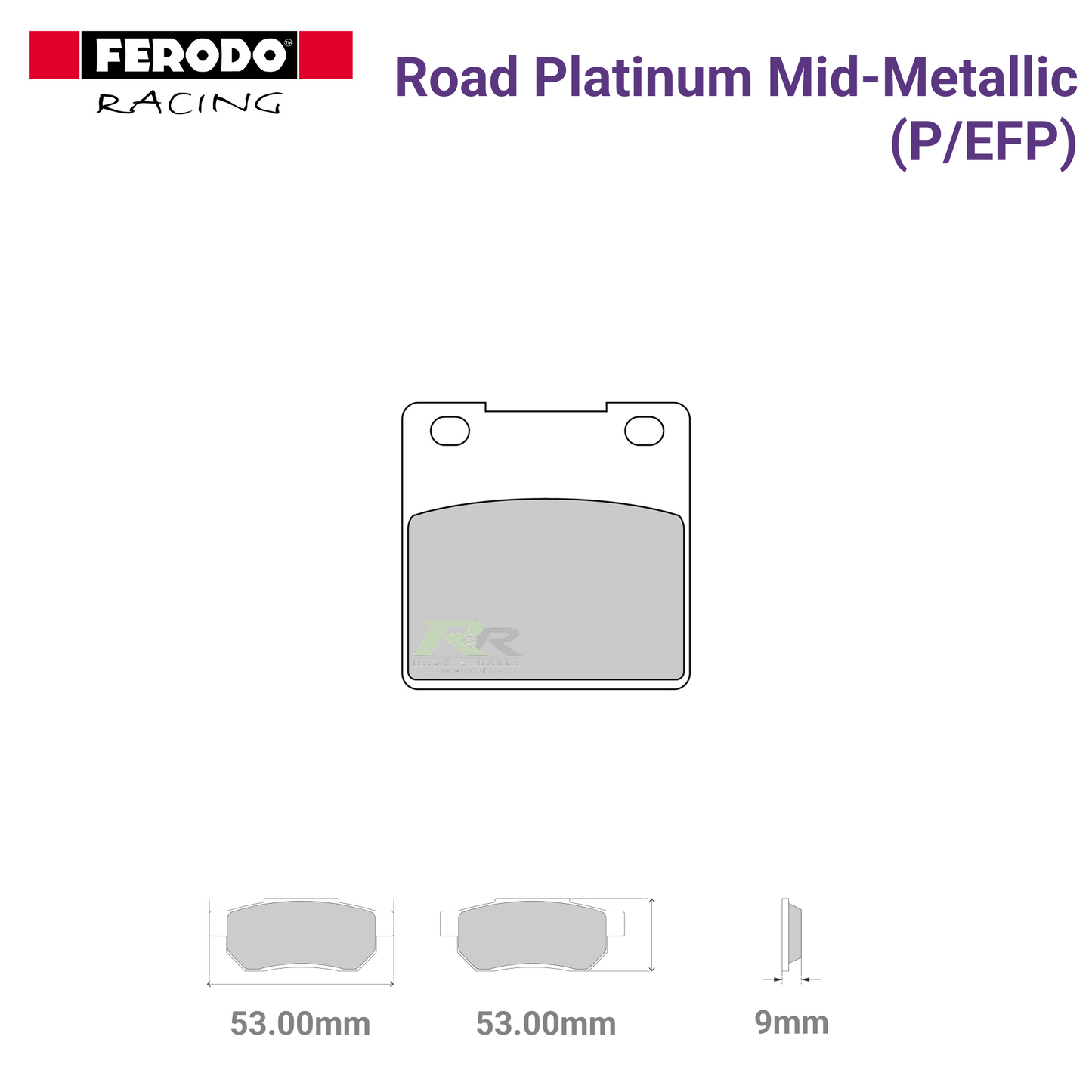 FDB338P - (P/EFP) - Road Platnium Mid-Metallic Motorcycle Brake Pads