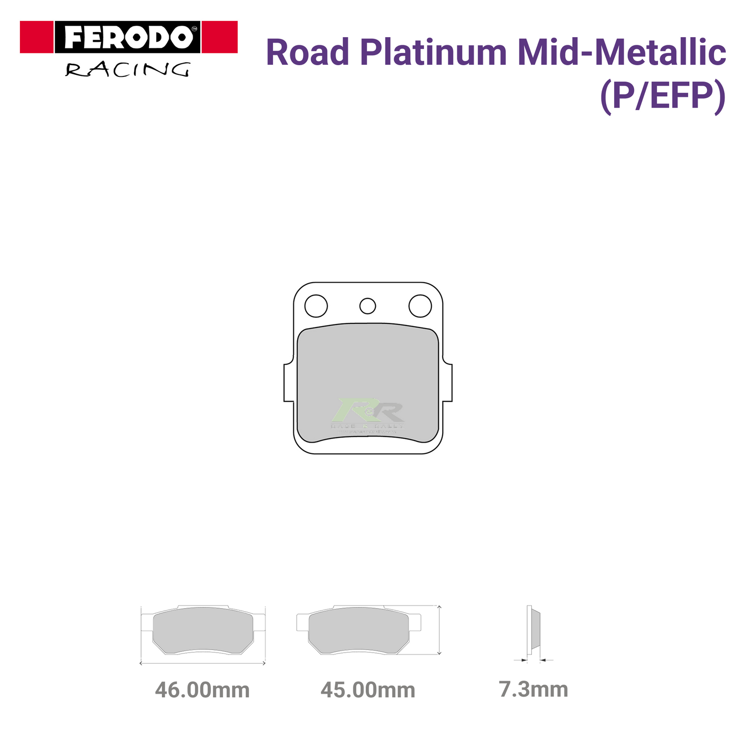 FDB381P - (P/EFP) - Road Platnium Mid-Metallic Motorcycle Brake Pads