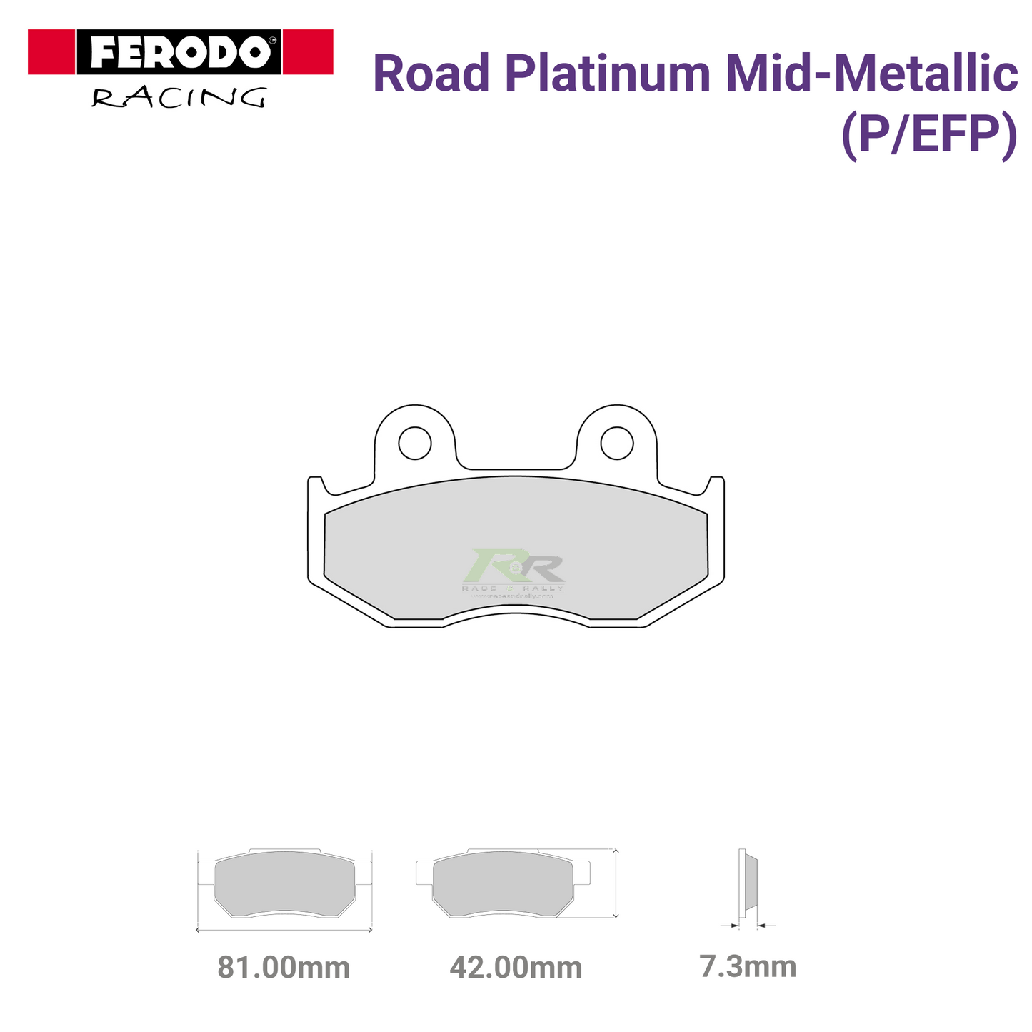 FDB382P - (P/EFP) - Road Platnium Mid-Metallic Motorcycle Brake Pads
