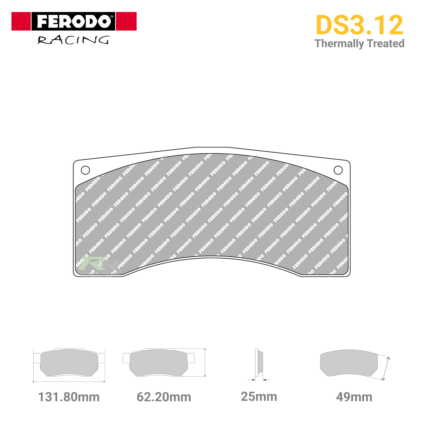 FRP1078GB - (G/GB) DS3.12 Brake Pads - Race and Rally