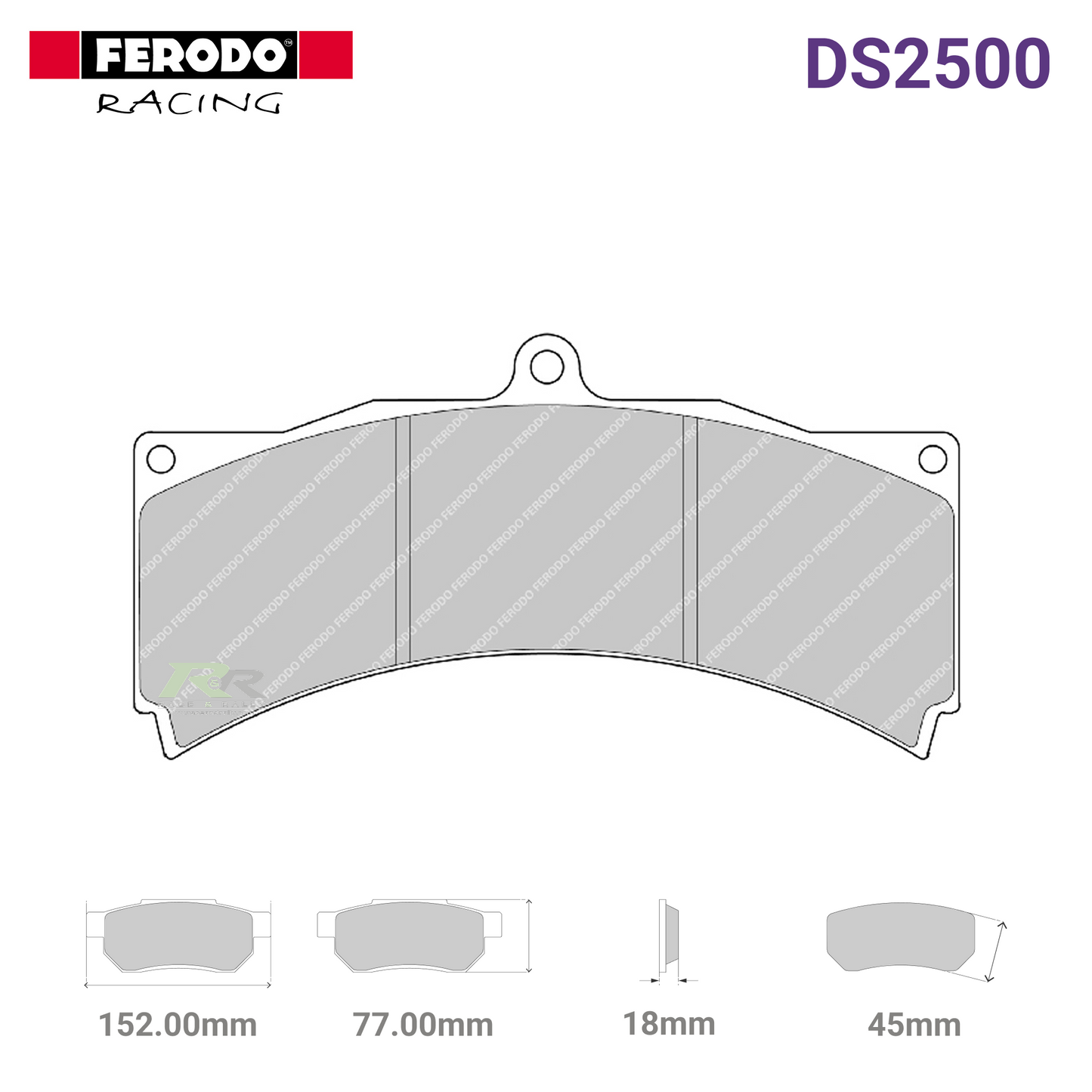 FRP3000H - (H) DS2500 Brake Pads - Race and Rally
