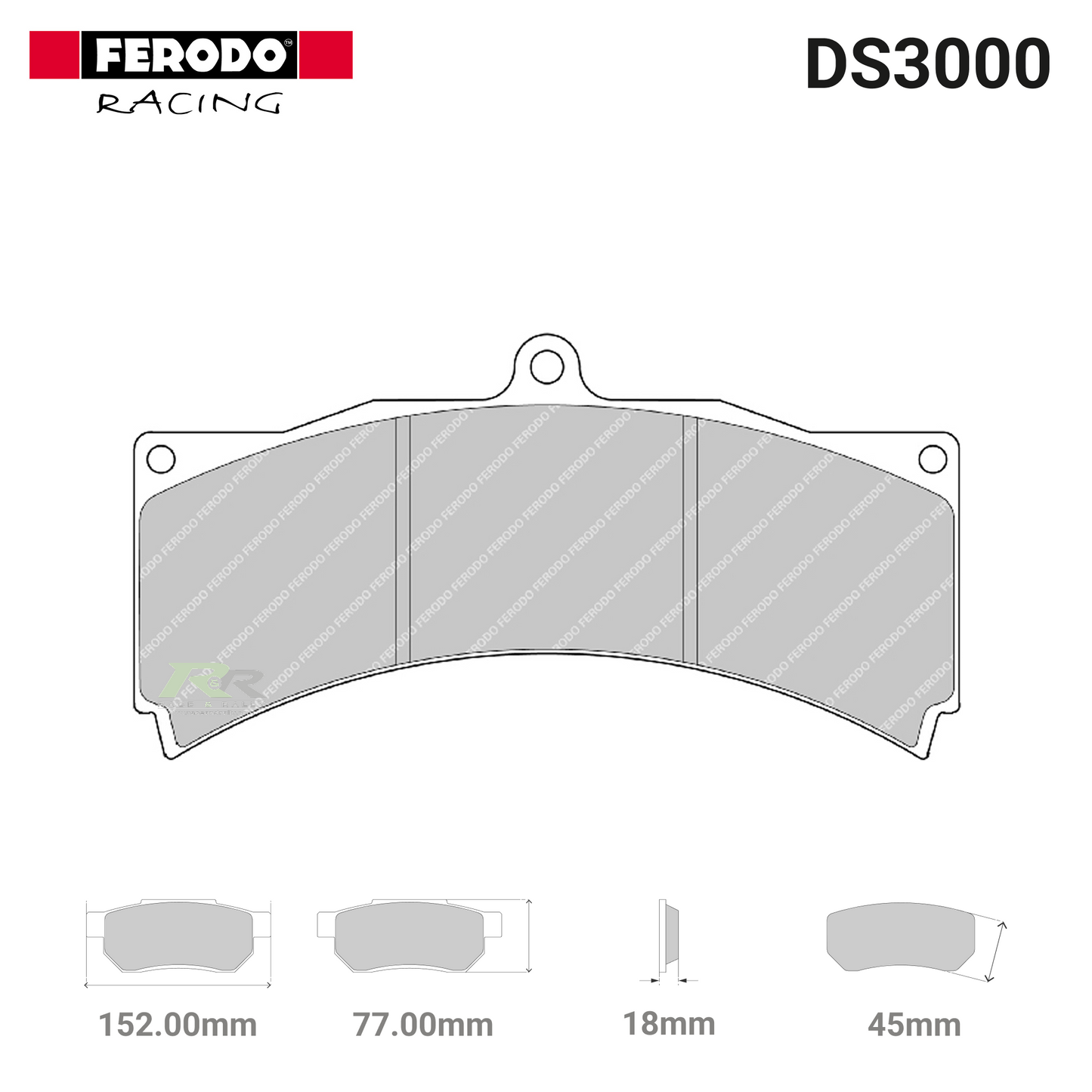FRP3000R - (R) DS3000 Brake Pads - Race and Rally