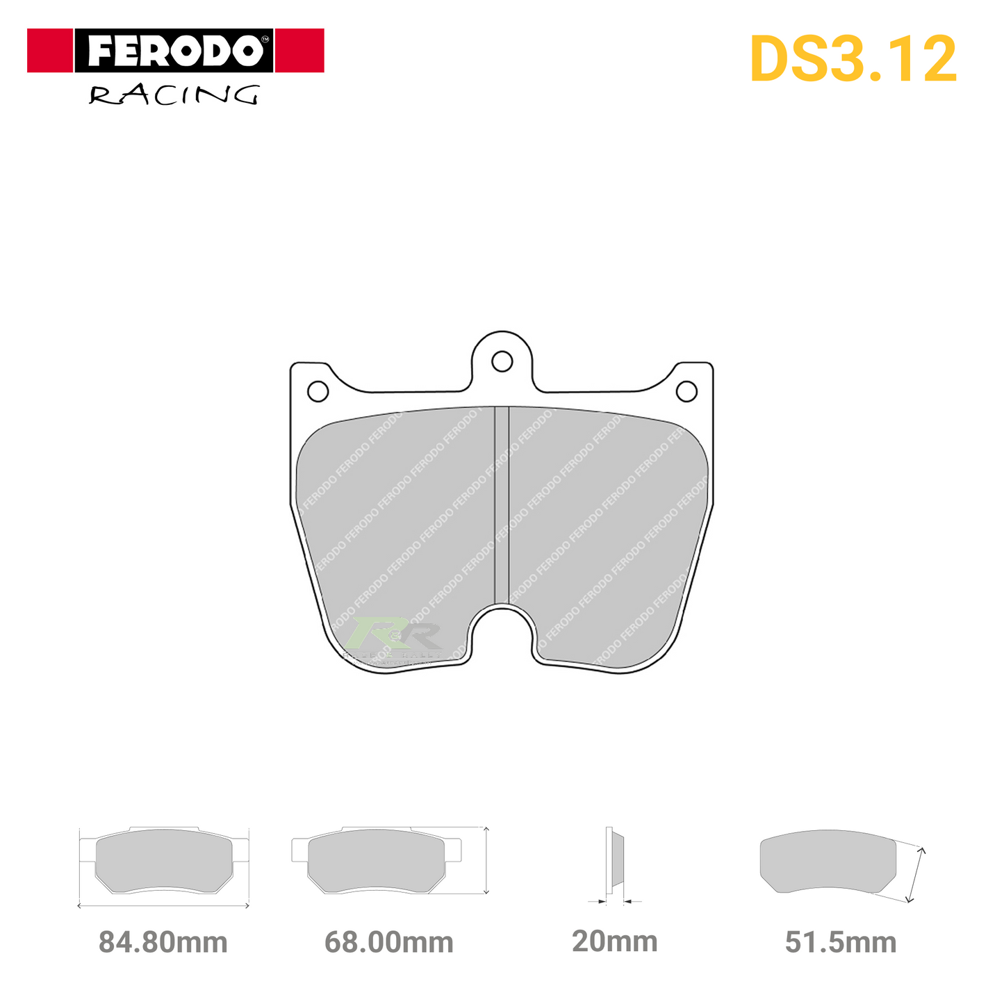 FRP3004G - (G) DS3.12 Brake Pads - Race and Rally