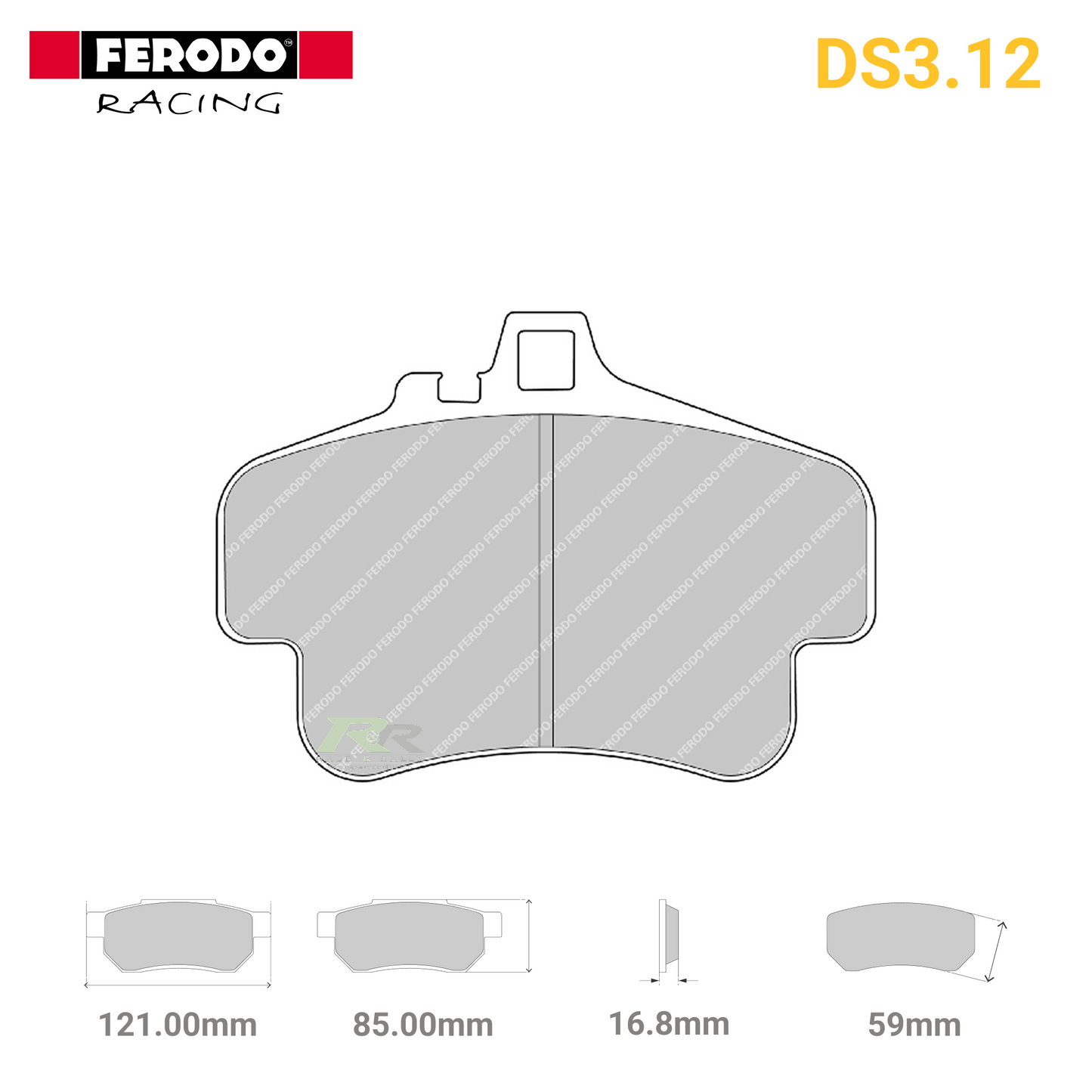 FRP3051G - (G/GB) DS3.12 Brake Pads - Race and Rally