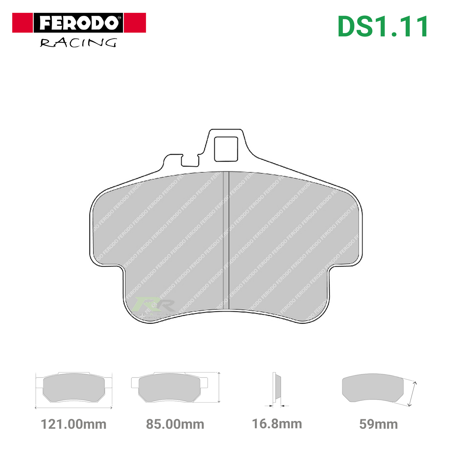 FRP3051W - (W/WB) DS1.11 Brake Pads - Race and Rally