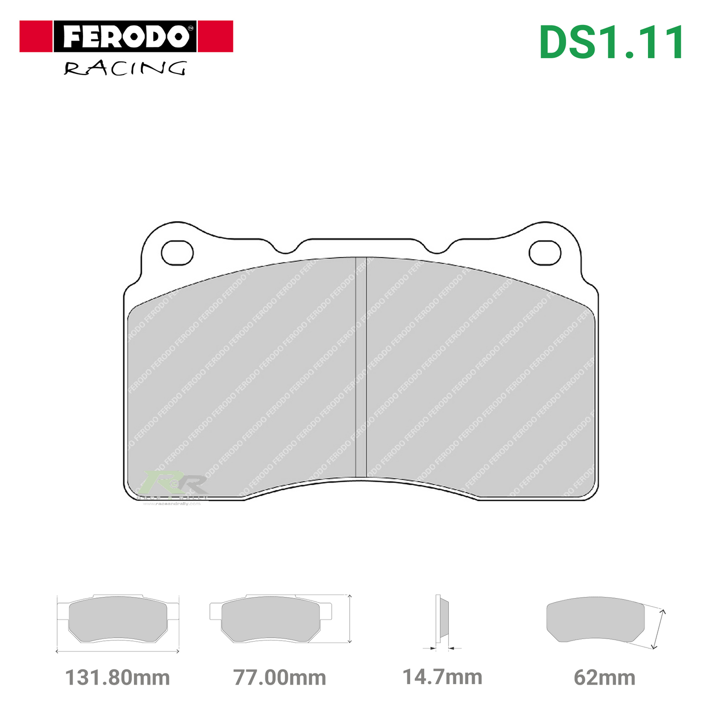 FRP3067W - (W/WB) DS1.11 Brake Pads - Race and Rally