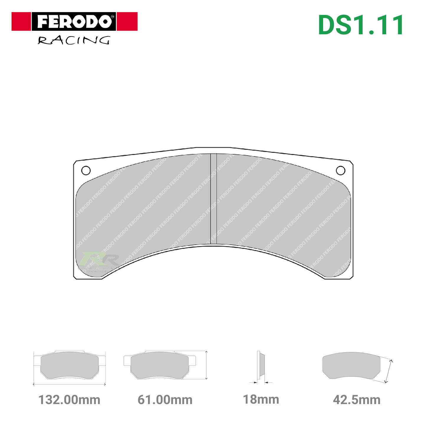 FRP3070W - (W/WB) DS1.11 Brake Pads - Race and Rally