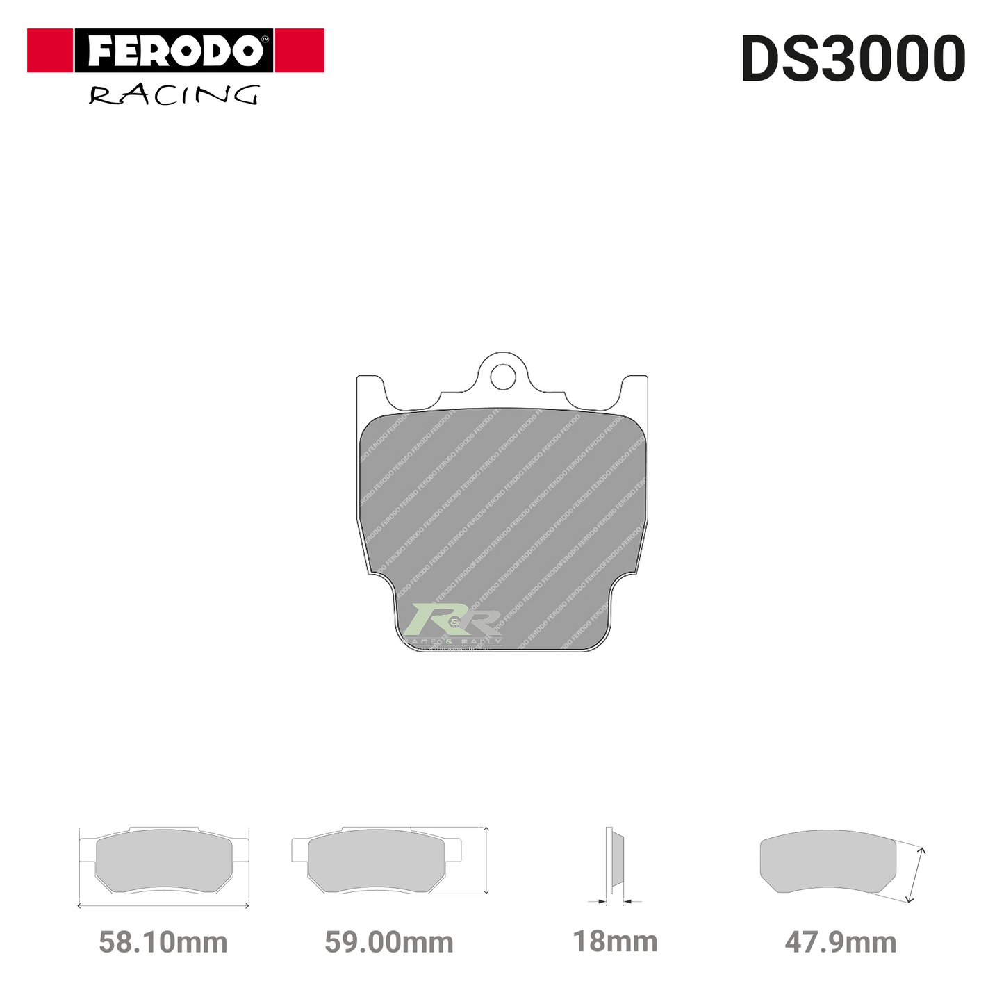 FRP3074R - (R) DS3000 Brake Pads - Race and Rally