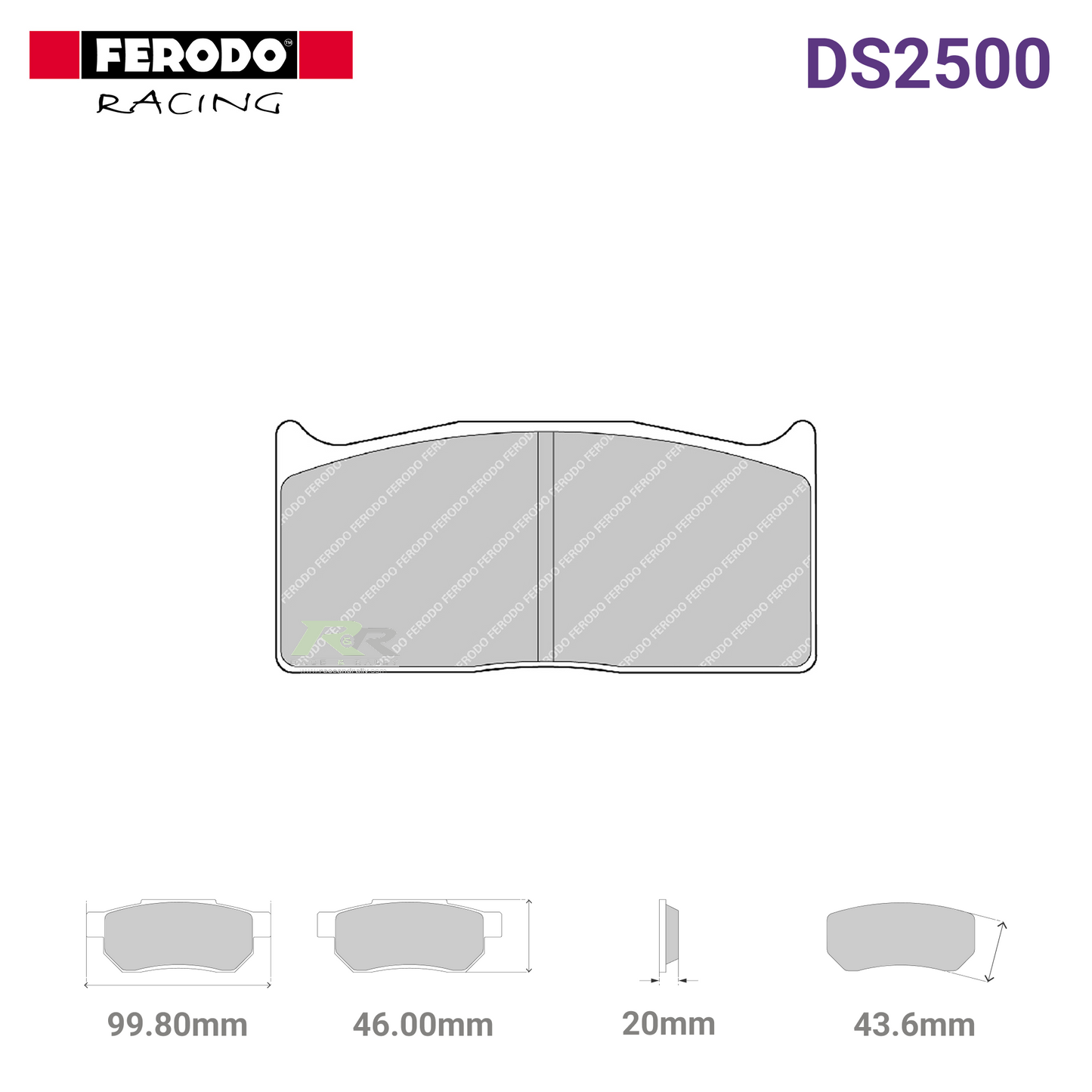 FRP308H - (H) DS2500 Brake Pads - Race and Rally