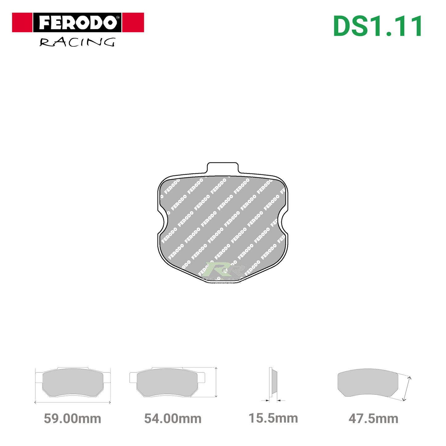 FRP3094W - (W/WB) DS1.11 Brake Pads - Race and Rally