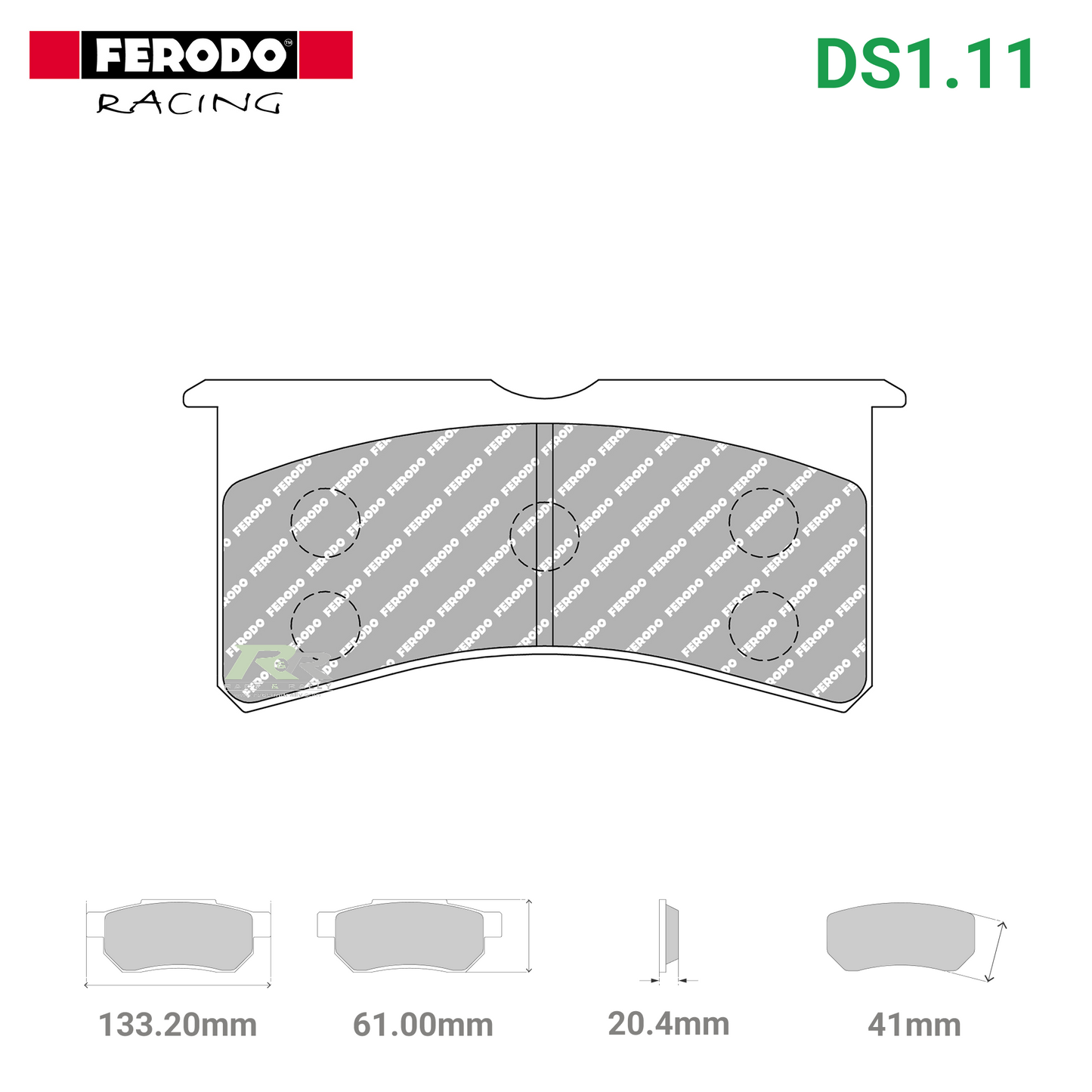 FRP3097W - (W/WB) DS1.11 Brake Pads - Race and Rally