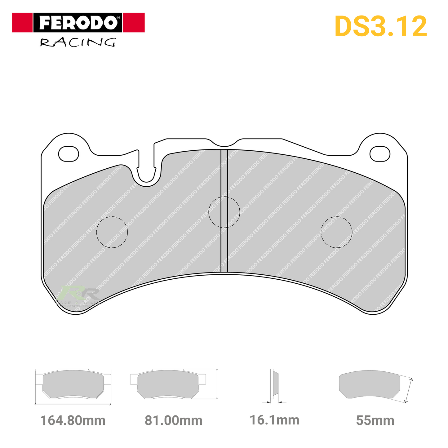 FRP3100G - (G/GB) DS3.12 Brake Pads - Race and Rally