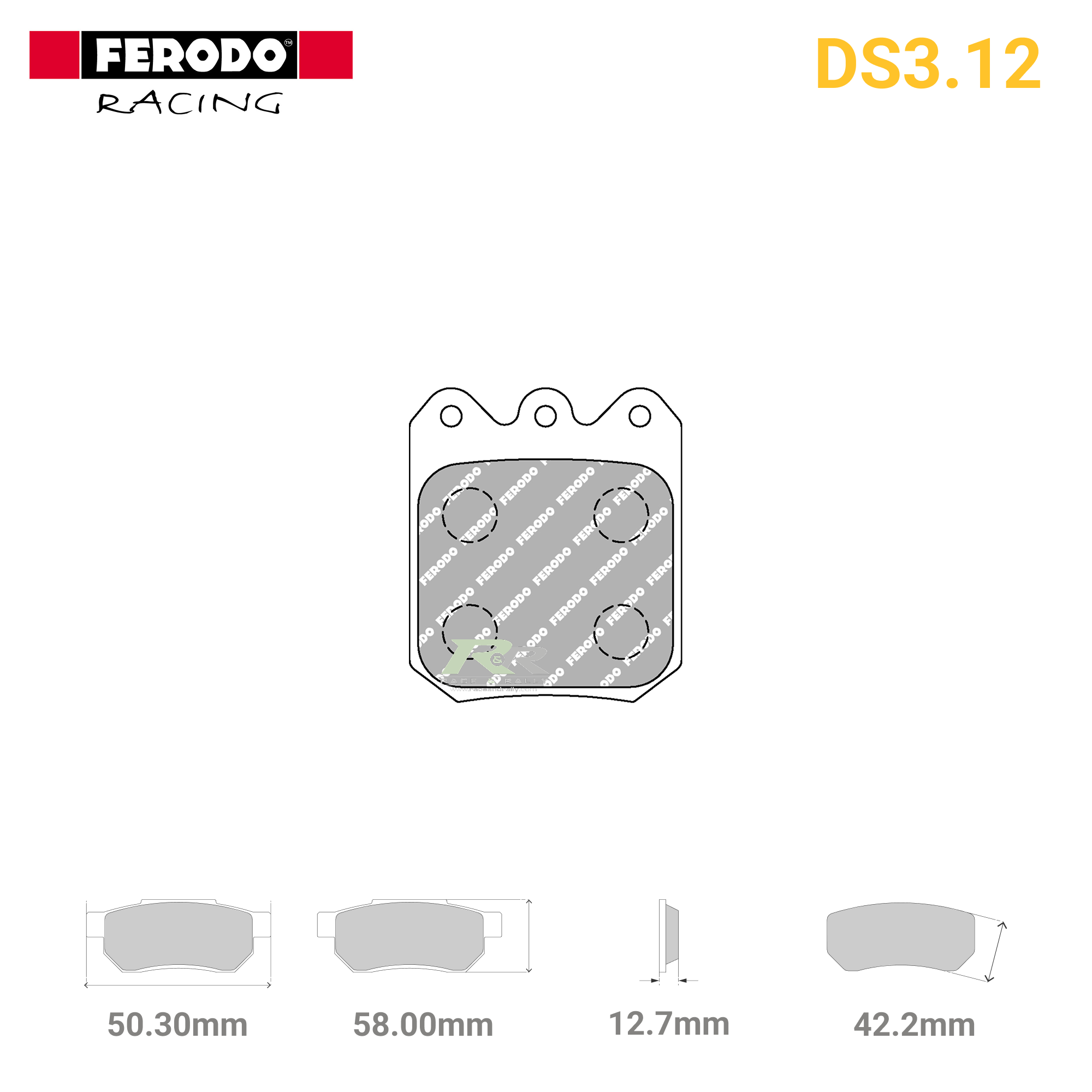 FRP3104G - (G) DS3.12 Brake Pads - Race and Rally