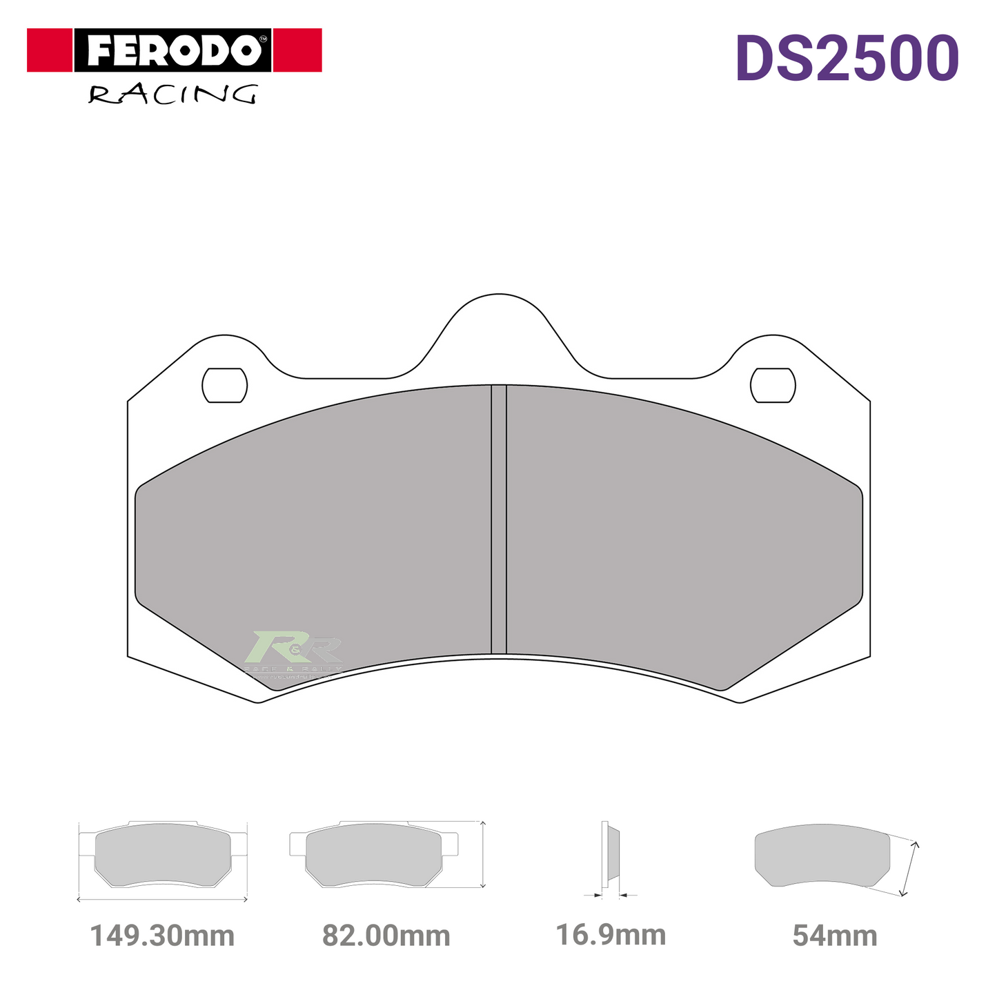 FRP3114H - (H) DS2500 Brake Pads - Race and Rally