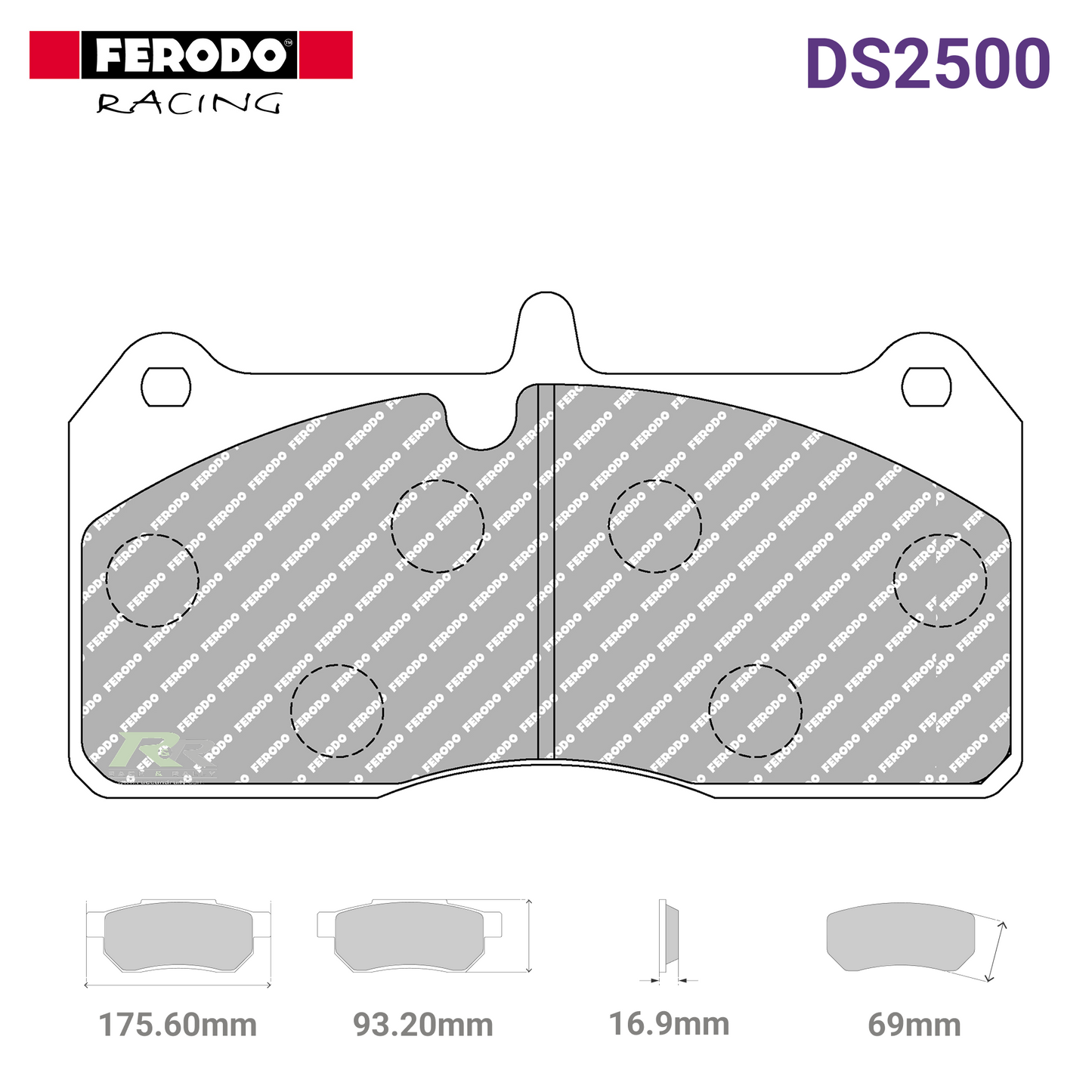 FRP3136H - (H) DS2500 Brake Pads - Race and Rally