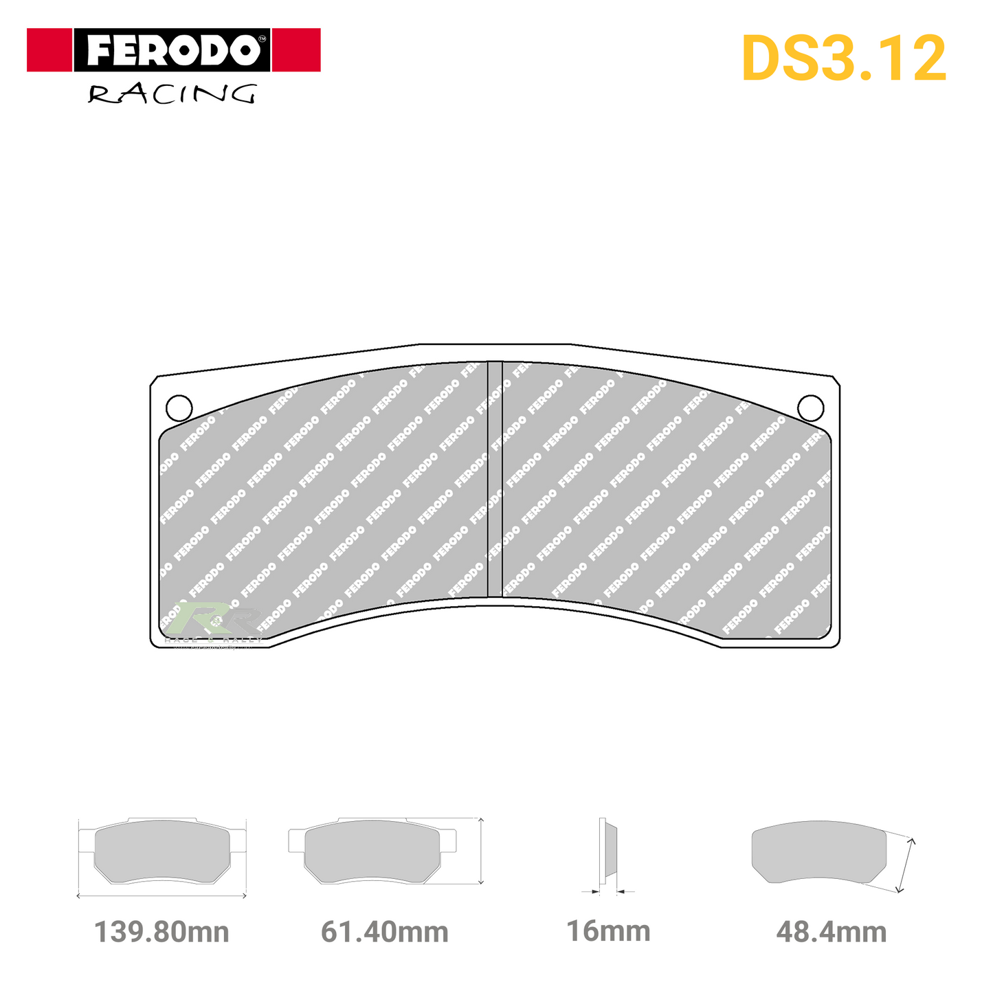 FRP3140G - (G/GB) DS3.12 Brake Pads - Race and Rally