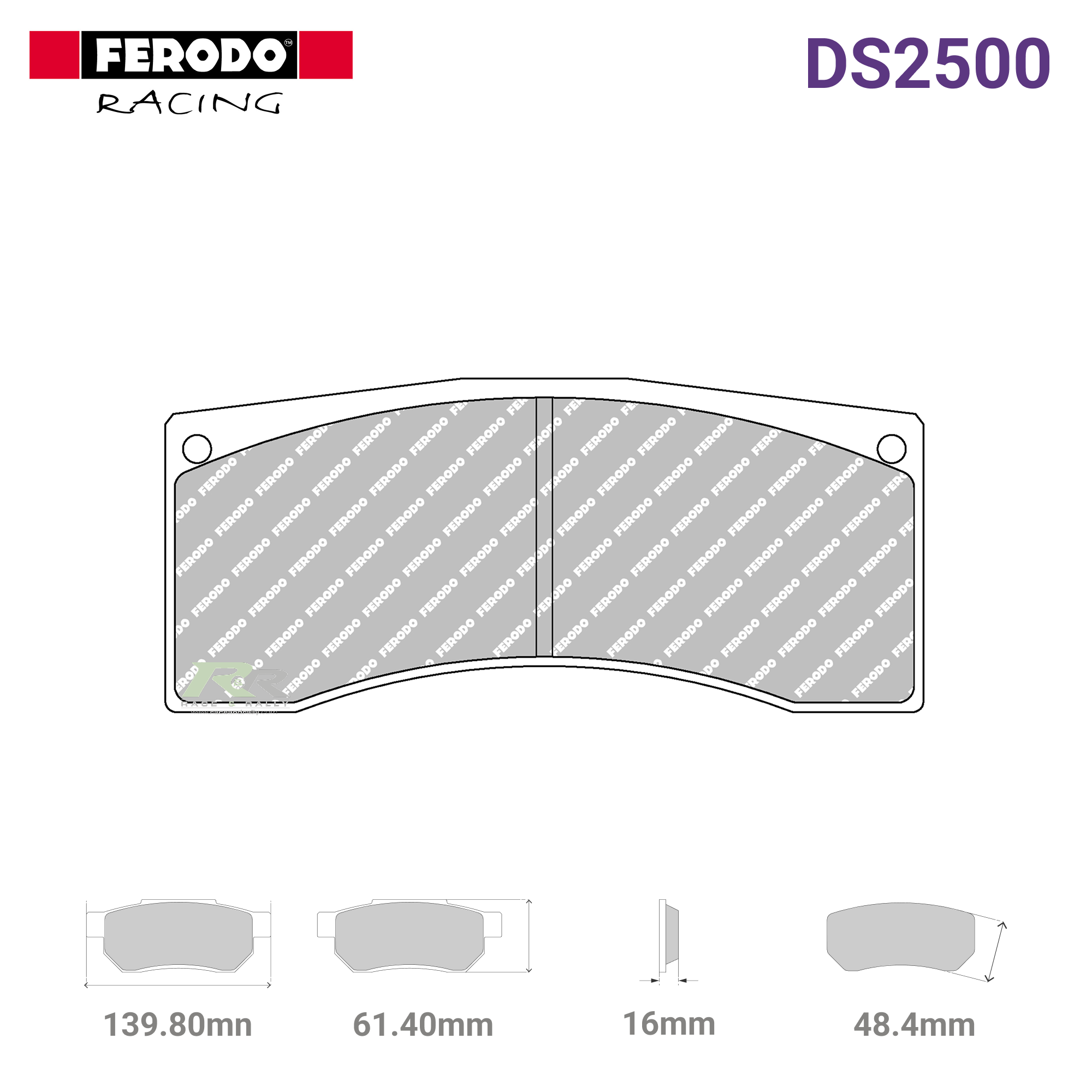 FRP3140H - (H) DS2500 Brake Pads - Race and Rally