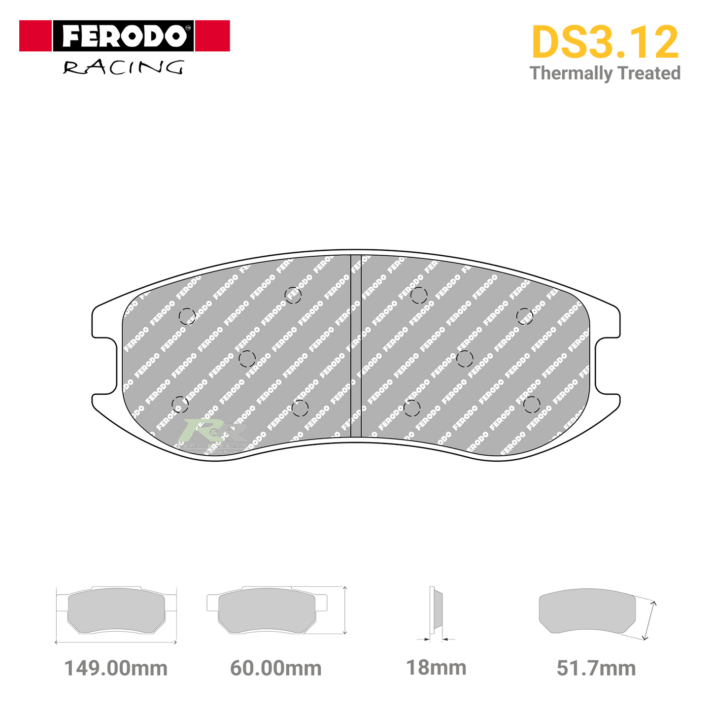 FRP3160GB - (GB) DS3.12 Brake Pads - Race and Rally
