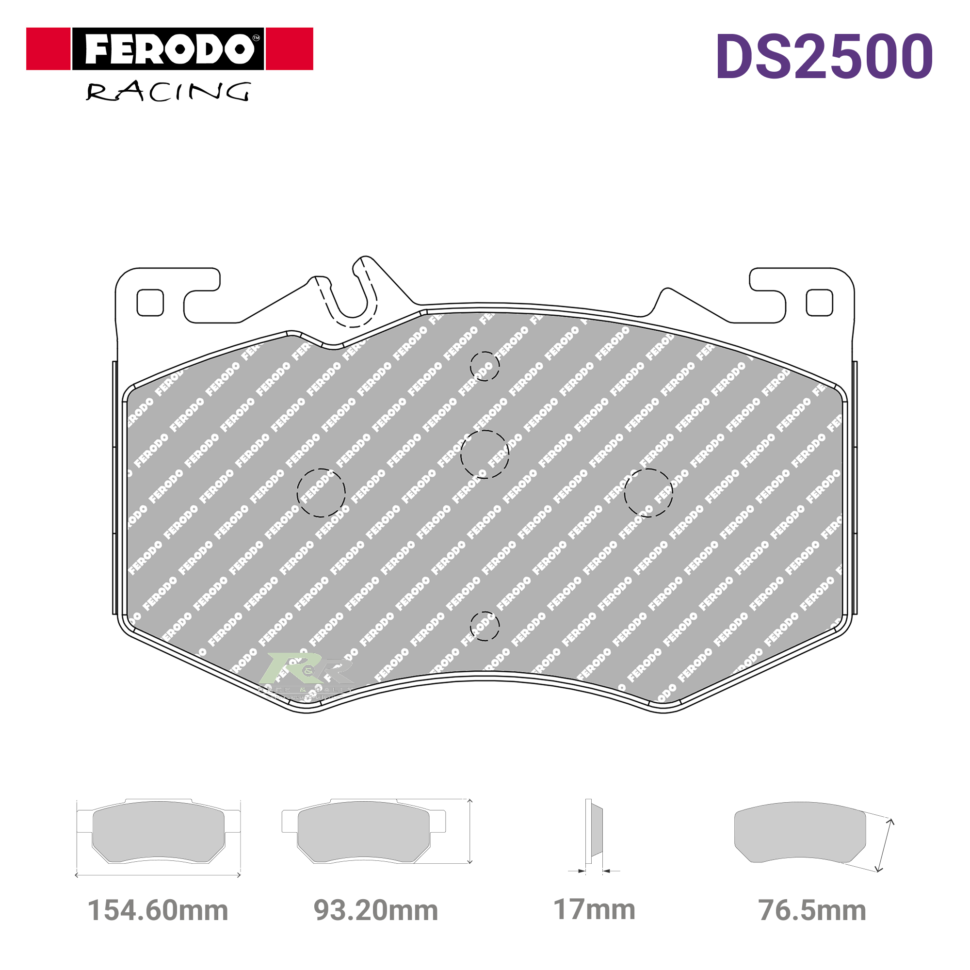 FRP3166H - (H) DS2500 Brake Pads - Race and Rally