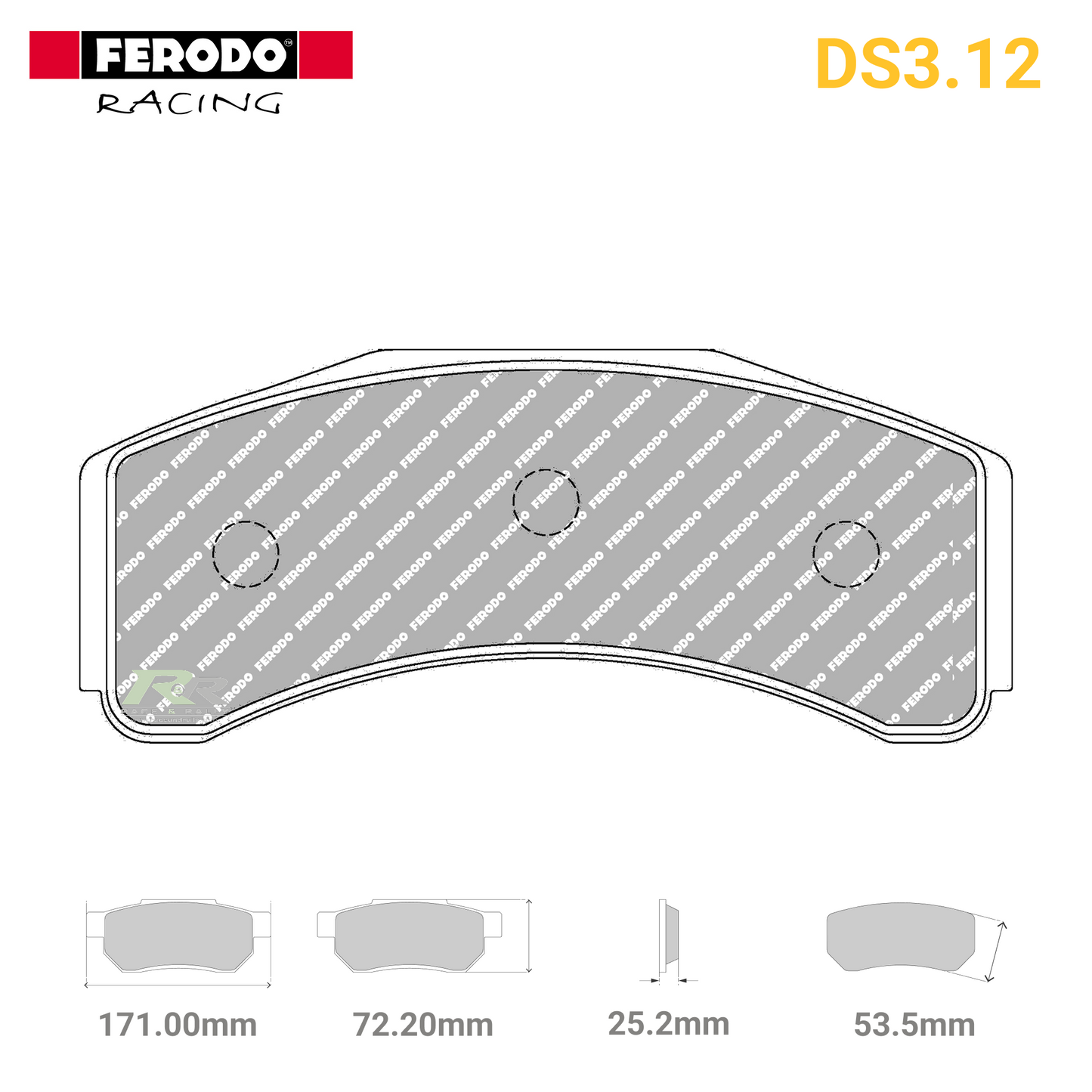 FRP3167G - (G) DS3.12 Brake Pads - Race and Rally