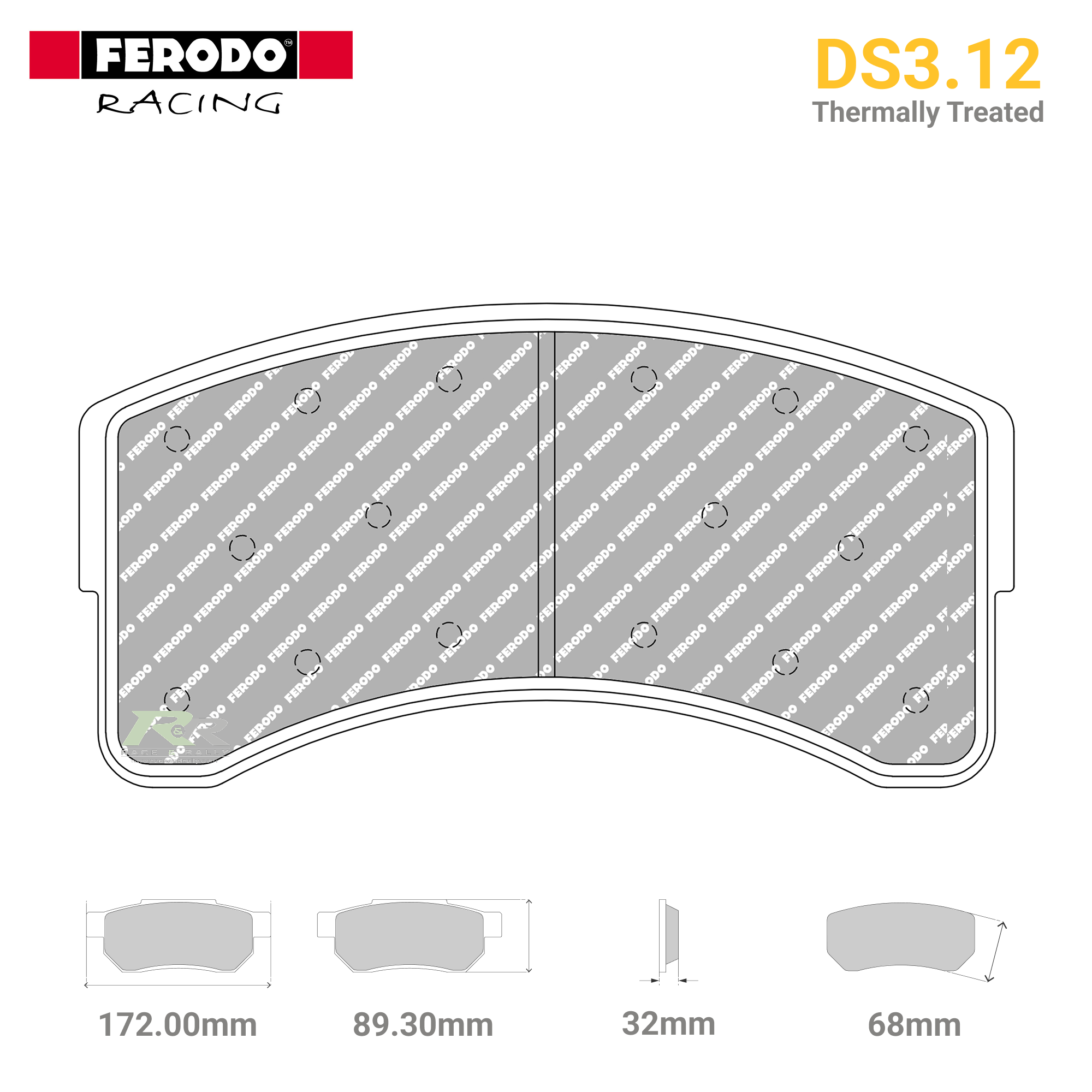 FRP3168GB - (GB) DS3.12 Brake Pads - Race and Rally