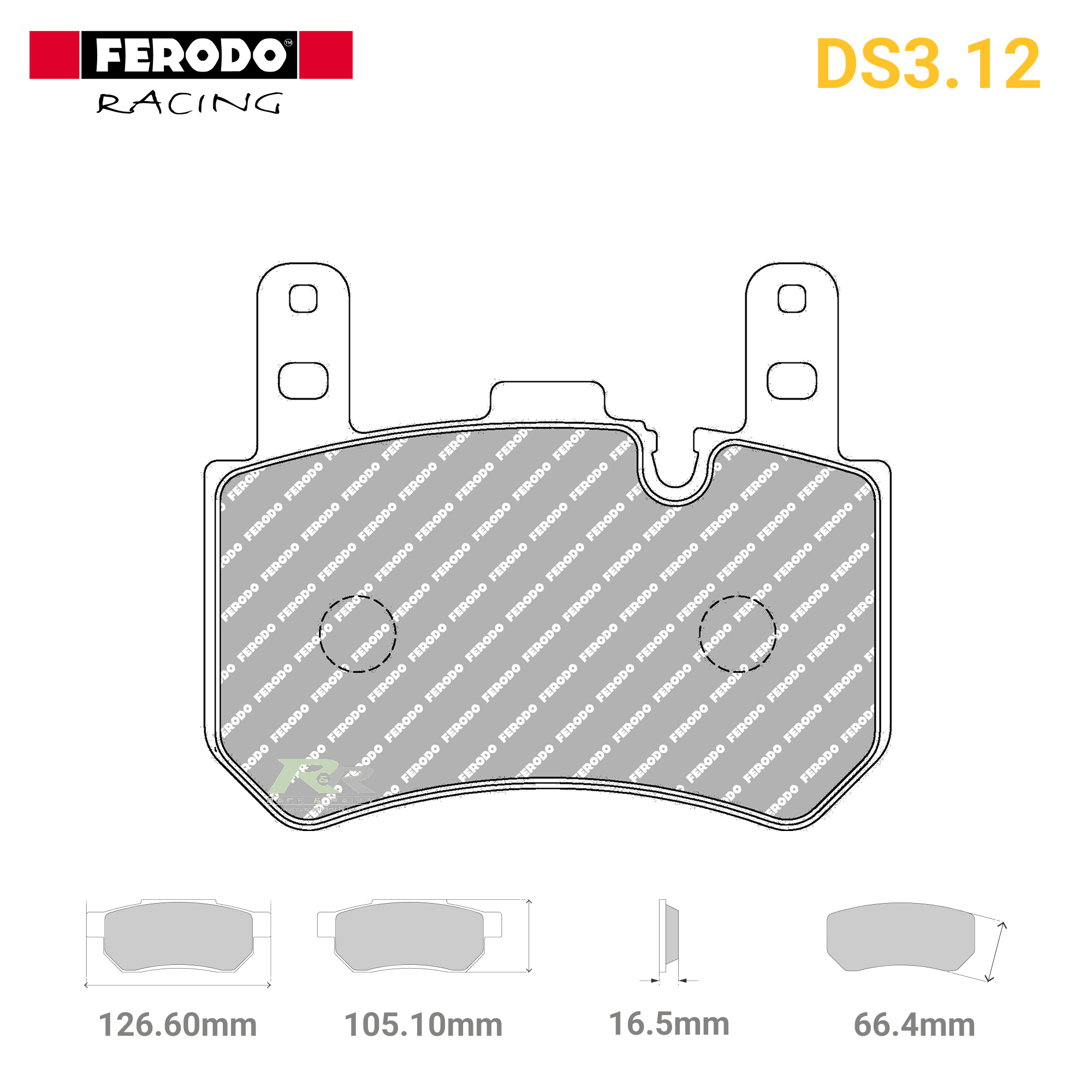 FRP3170G - (G) DS3.12 Brake Pads - Race and Rally