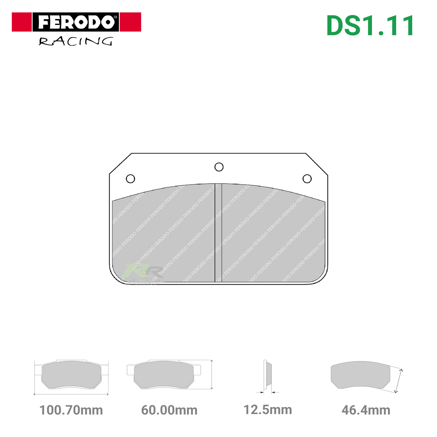 FRP502W - (W/WB) DS1.11 Brake Pads - Race and Rally