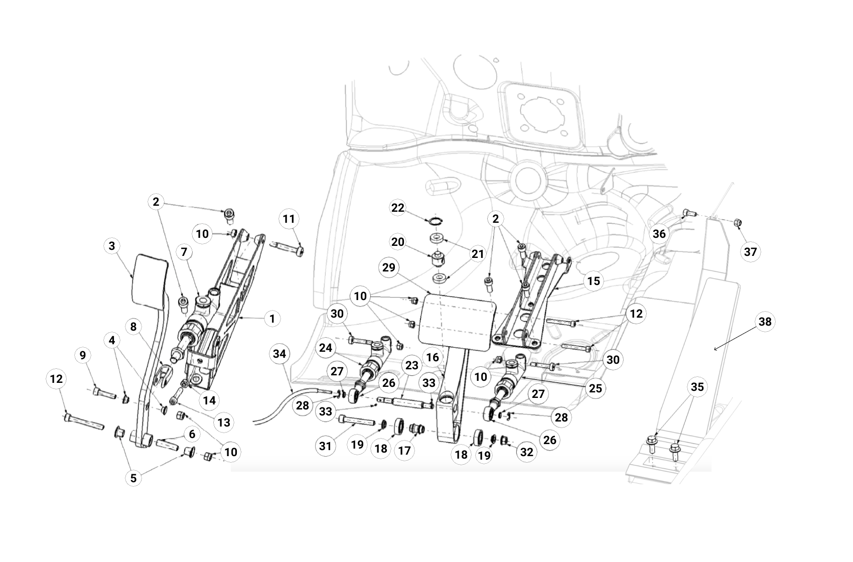 G11 - Pedal Assembly - Race and Rally